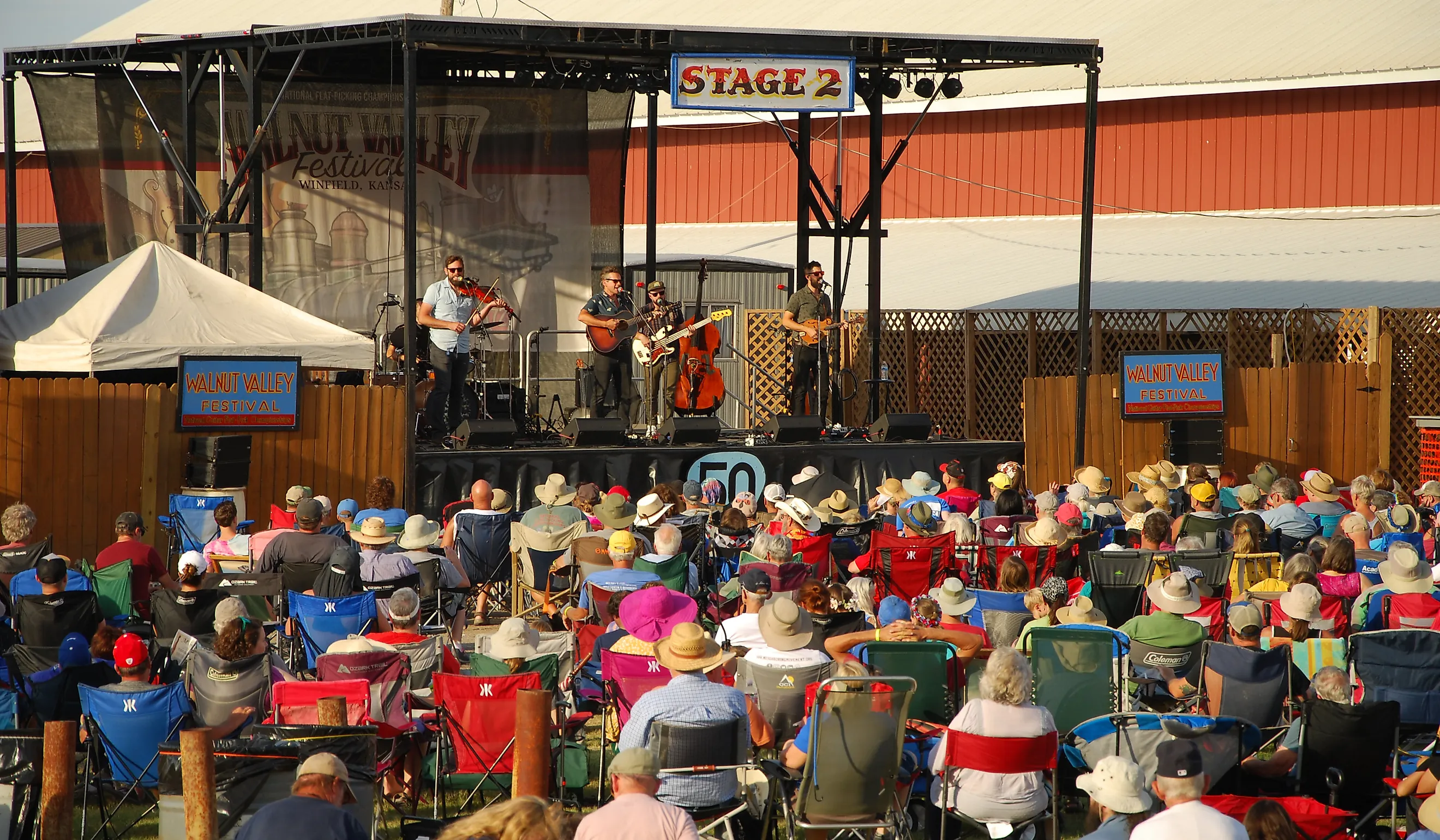 Stage II at 50th Walnut Valley Festival. By Feisty50 - Own work, CC BY-SA 4.0, https://commons.wikimedia.org/w/index.php?curid=129562246