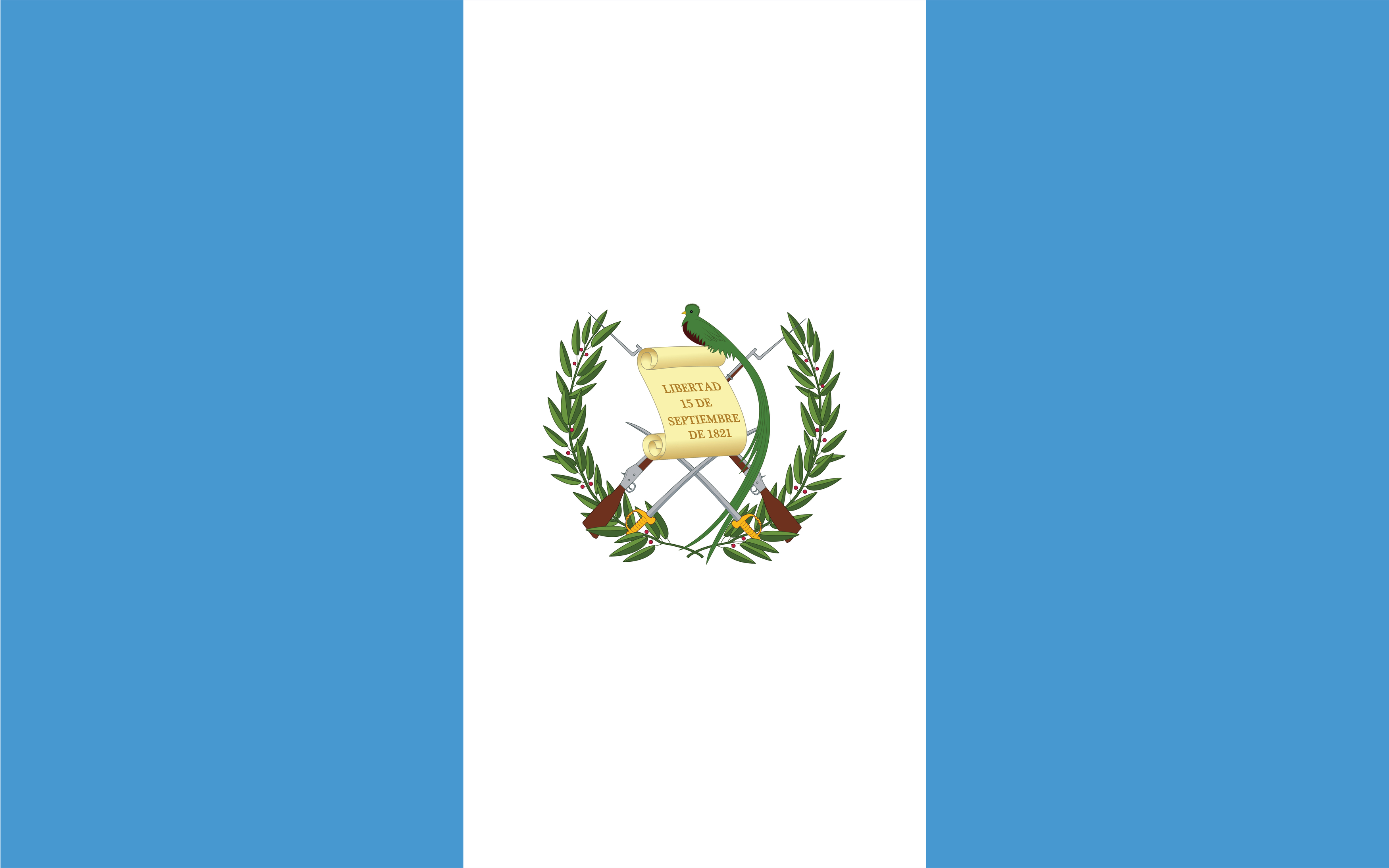 The Flag of Guatemala is known as the “Azuliblanco” which translates to “blue and white” based on the flag’s distinct appearance,