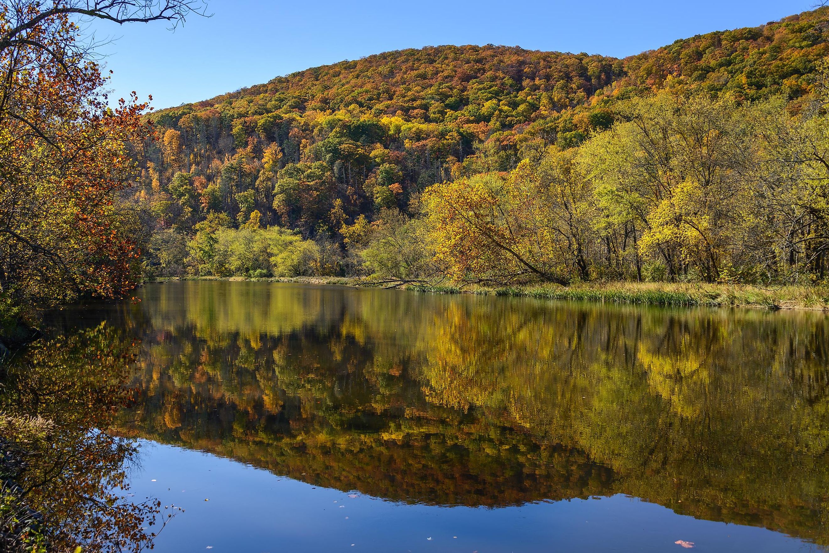 A scenic view of the Housatonic River.