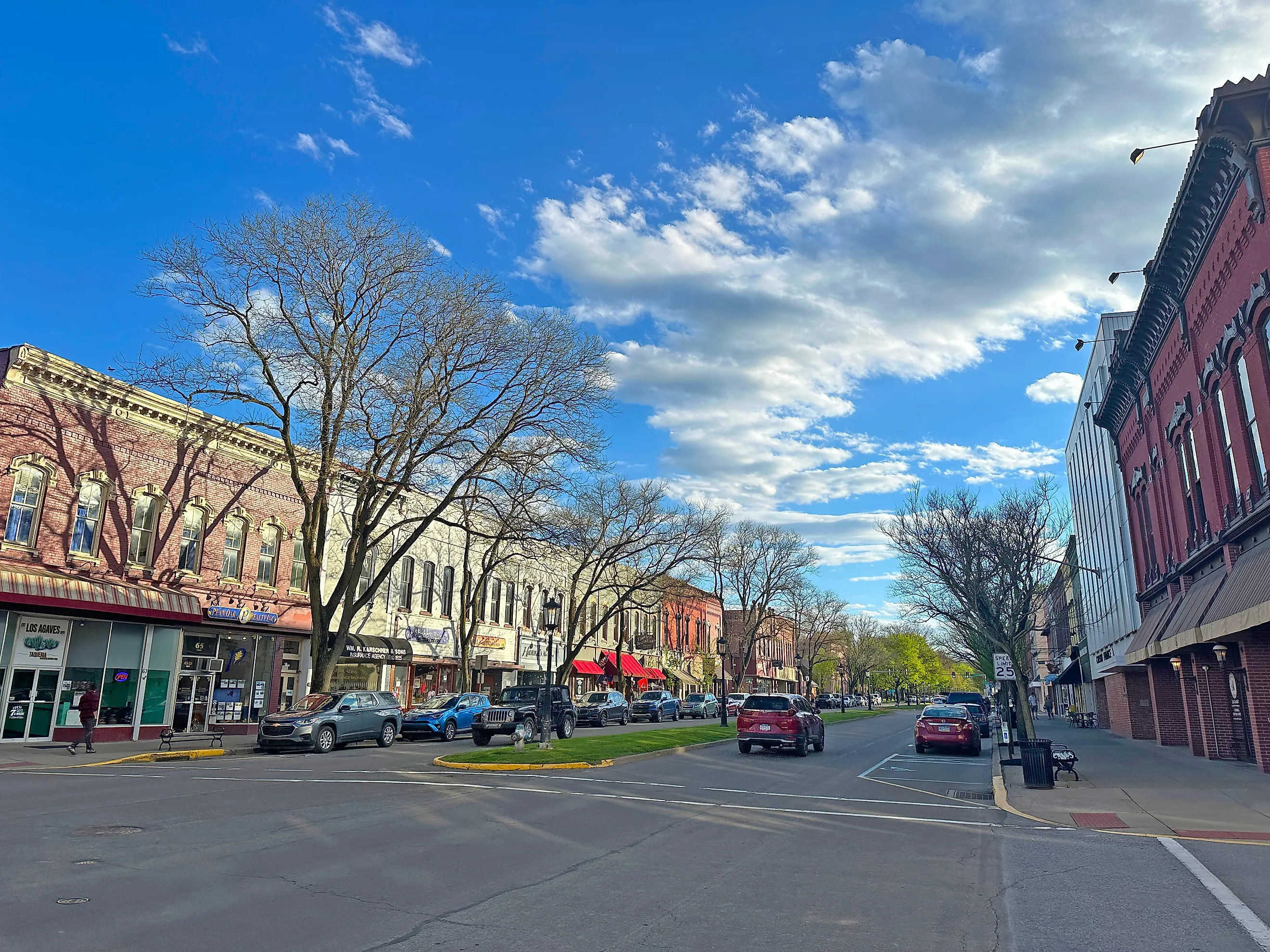 Main Street, Wellsboro, Pennsylvania, in the fall. Editorial credit: Douglas Rissing via iStock.com