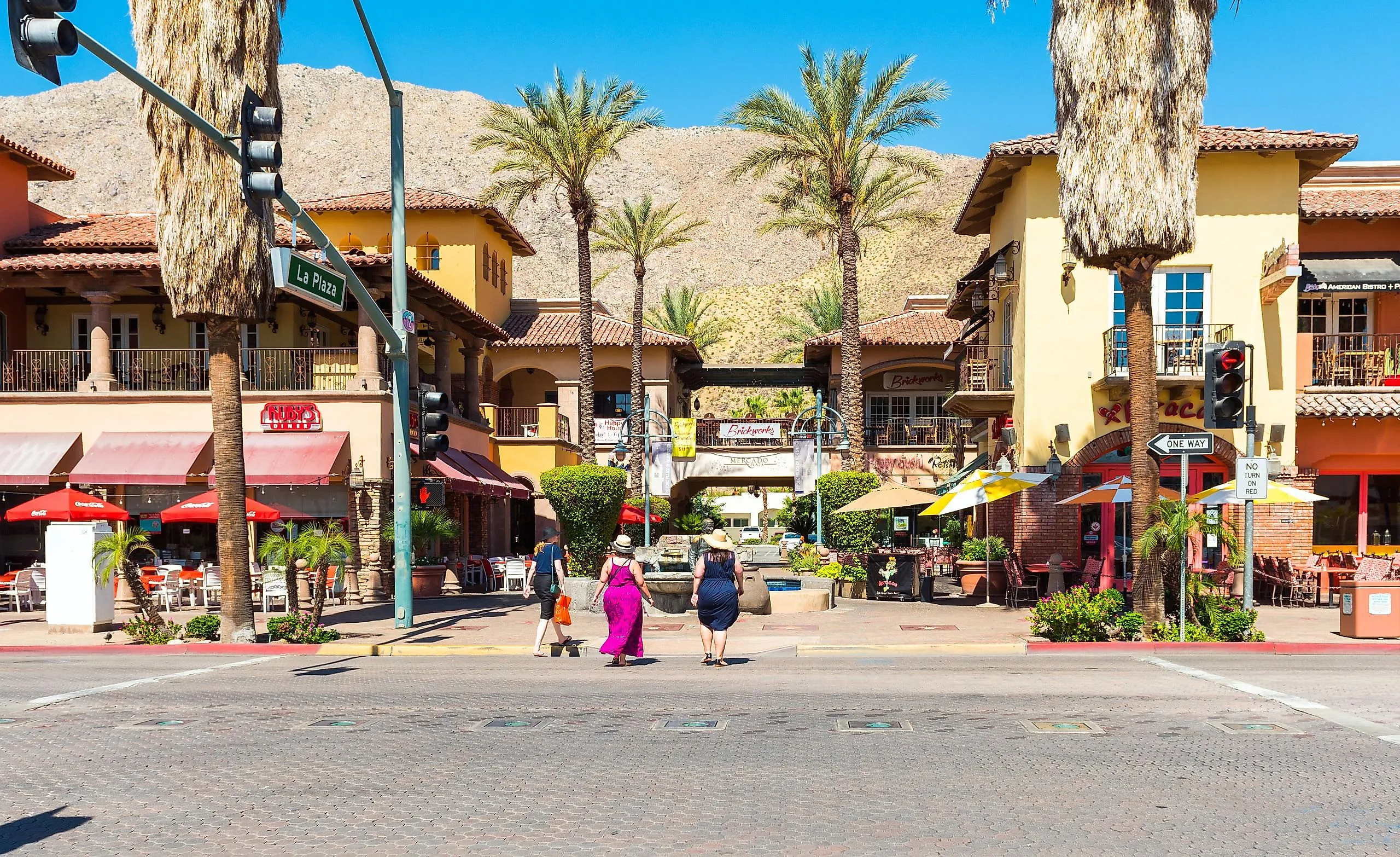 Street view in Palm Springs, California