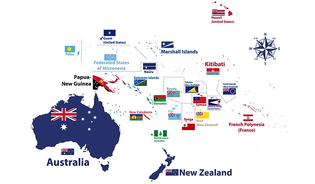 How Many Countries Are in Oceania? WorldAtlas