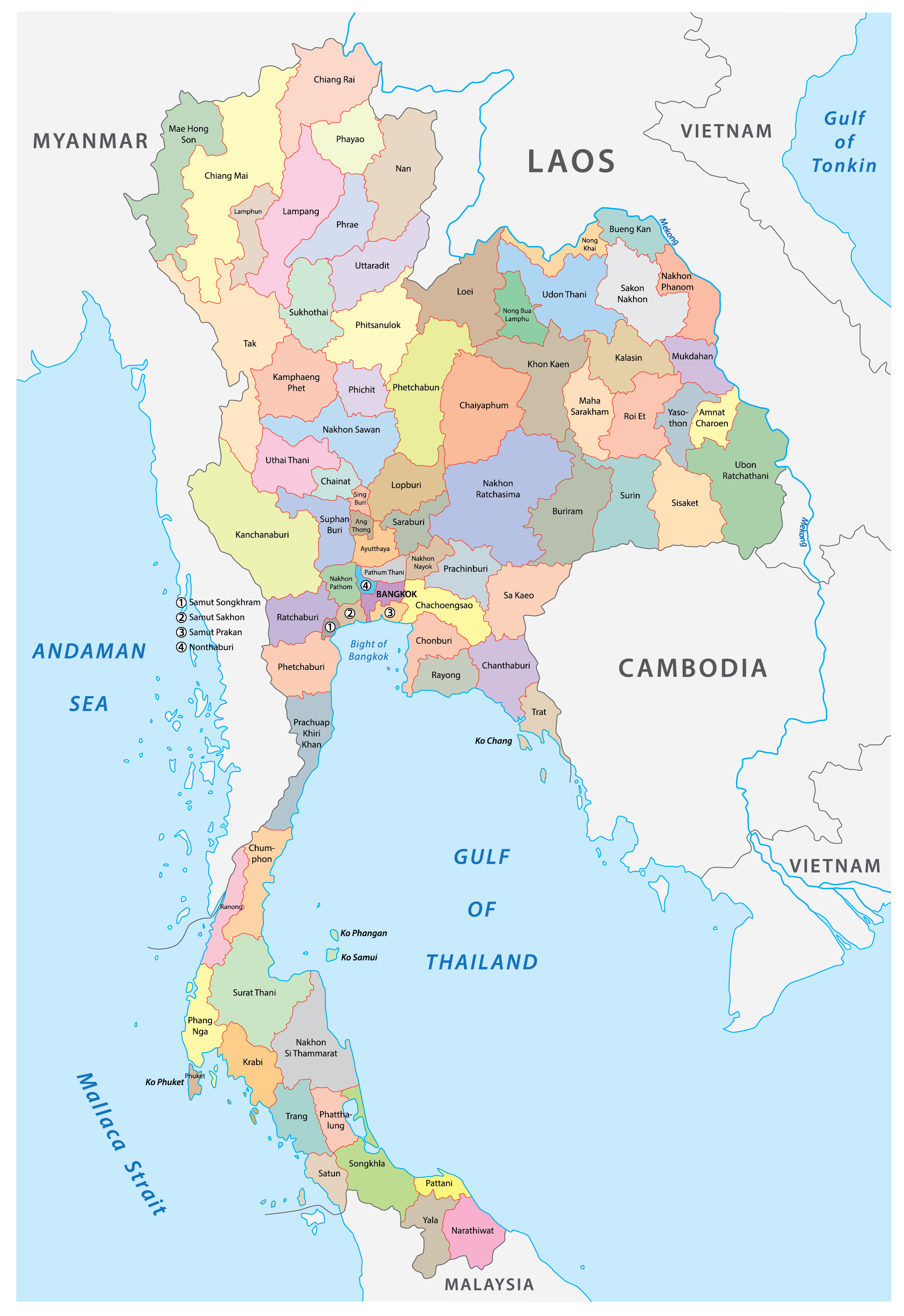 thailand-politische-karte-aria-art