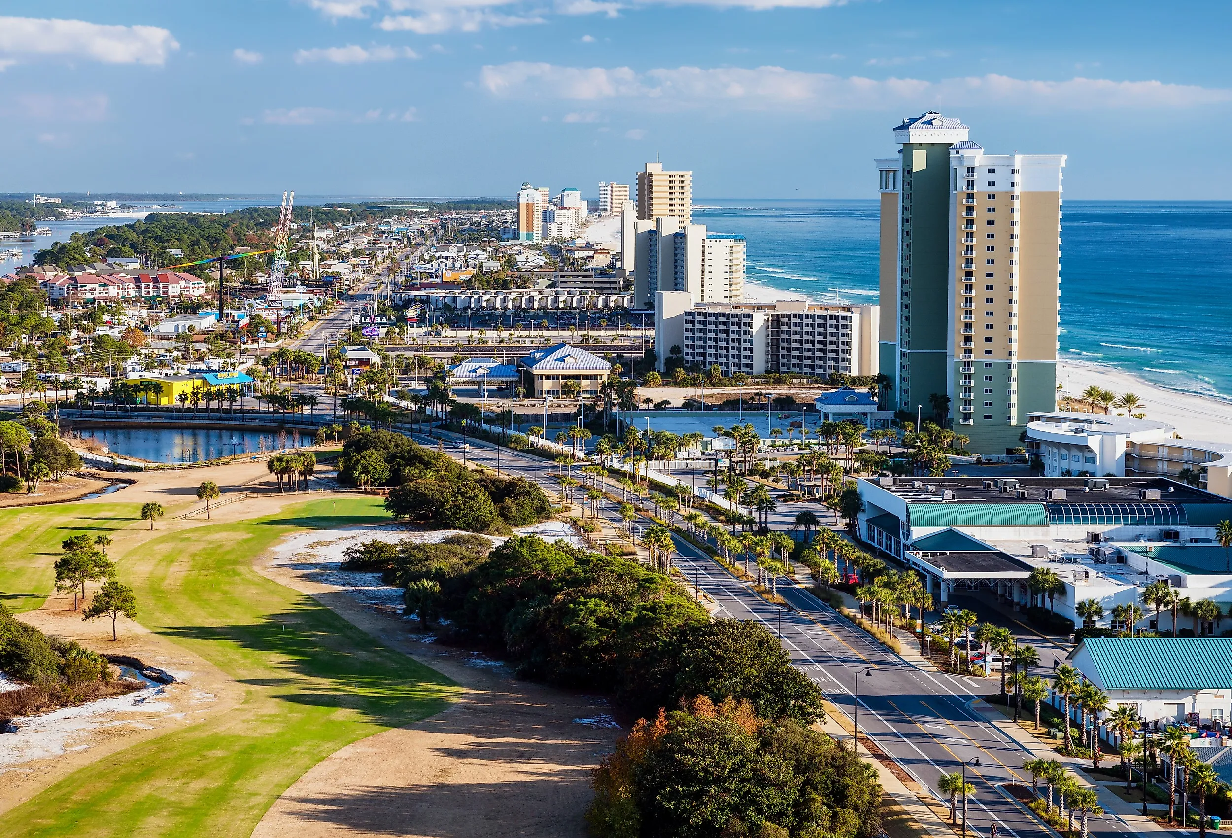 Panama City Beach, Florida, view of Front Beach Road.