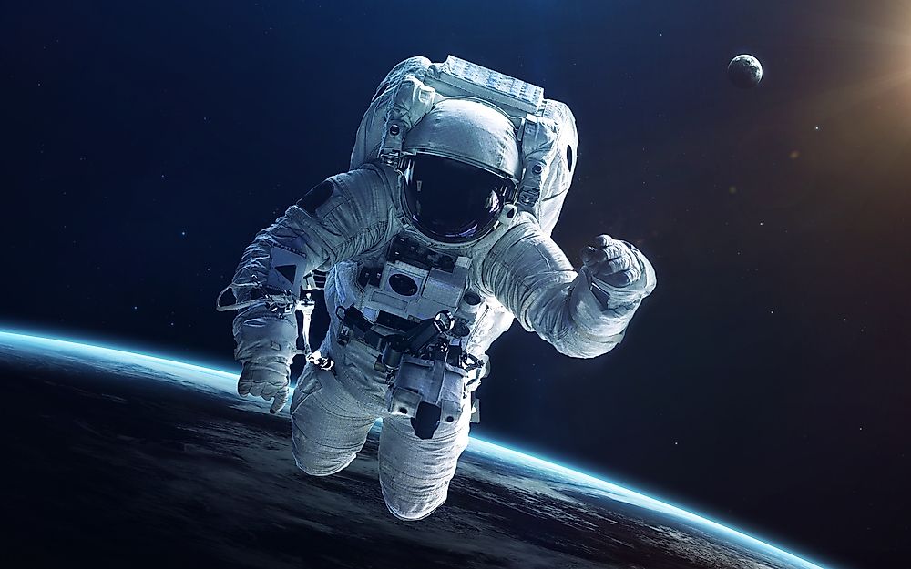 An astronaut in deep space.