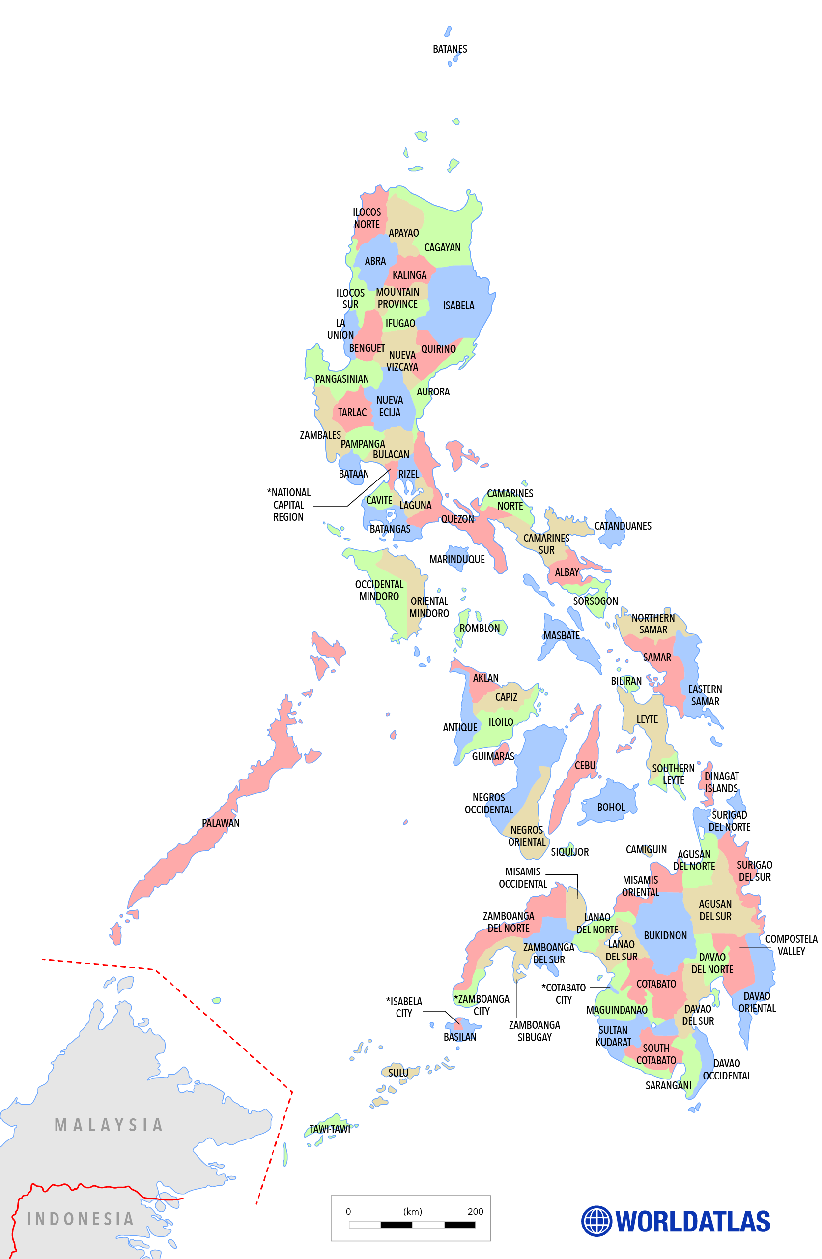 Philippines Provinces Map Where Is The Philippines Located Akapv
