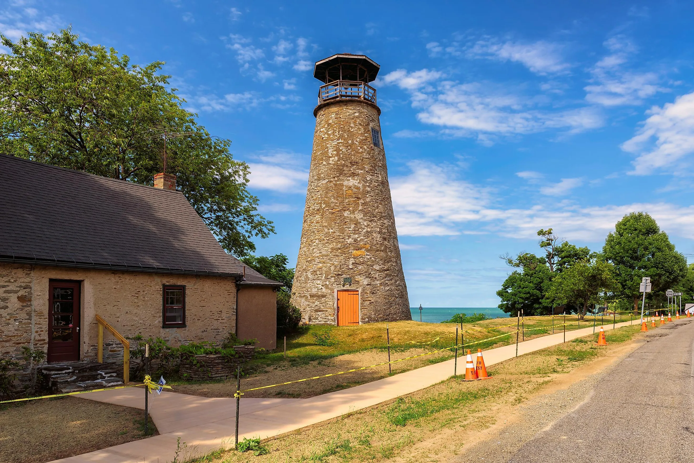 Barcelona Lighthouse on Lake Erie in Westfield, New York.