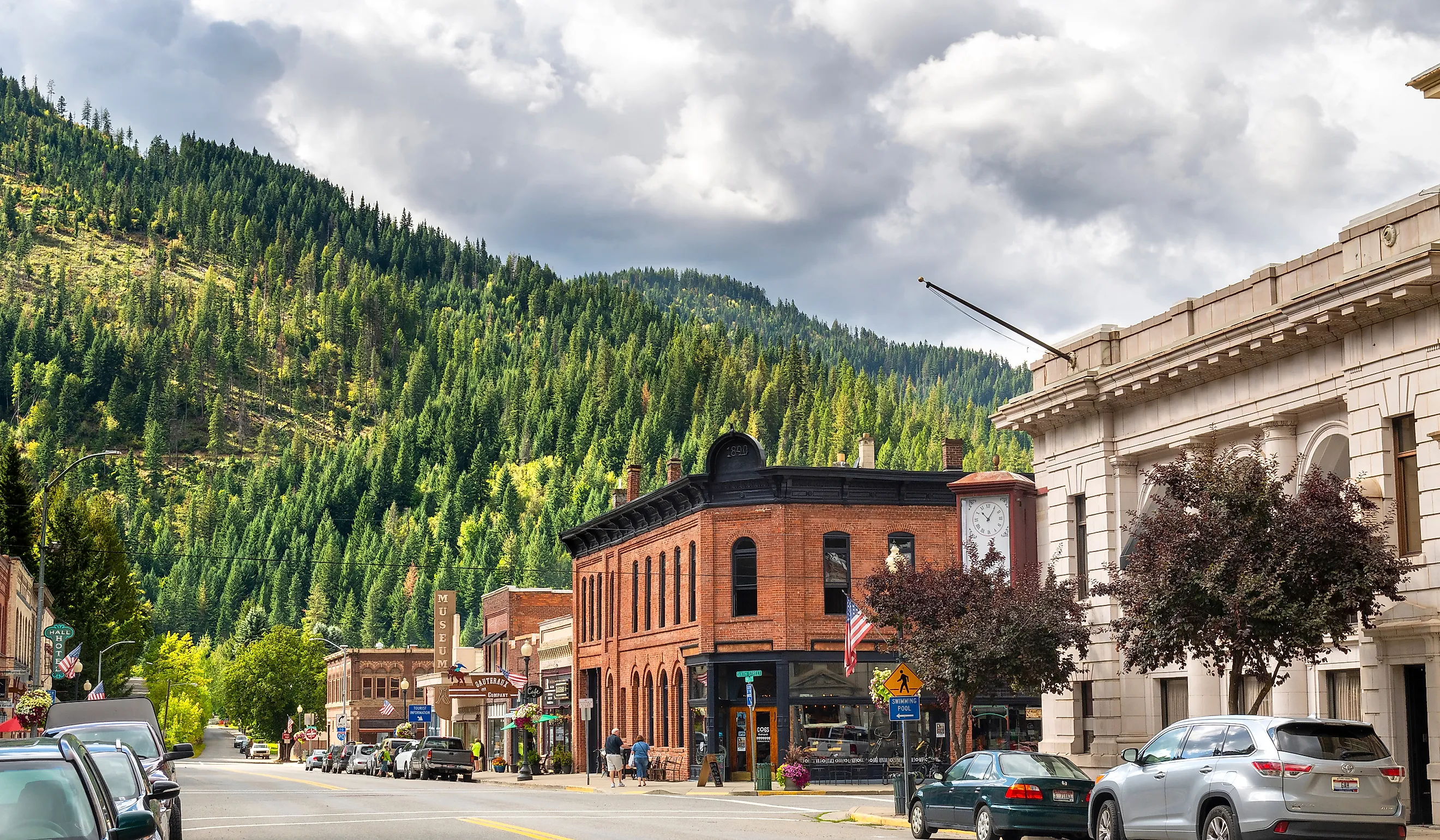 The historic Main Street of the Old West mining town of Wallace, Idaho. Image credit Kirk Fisher via Shutterstock