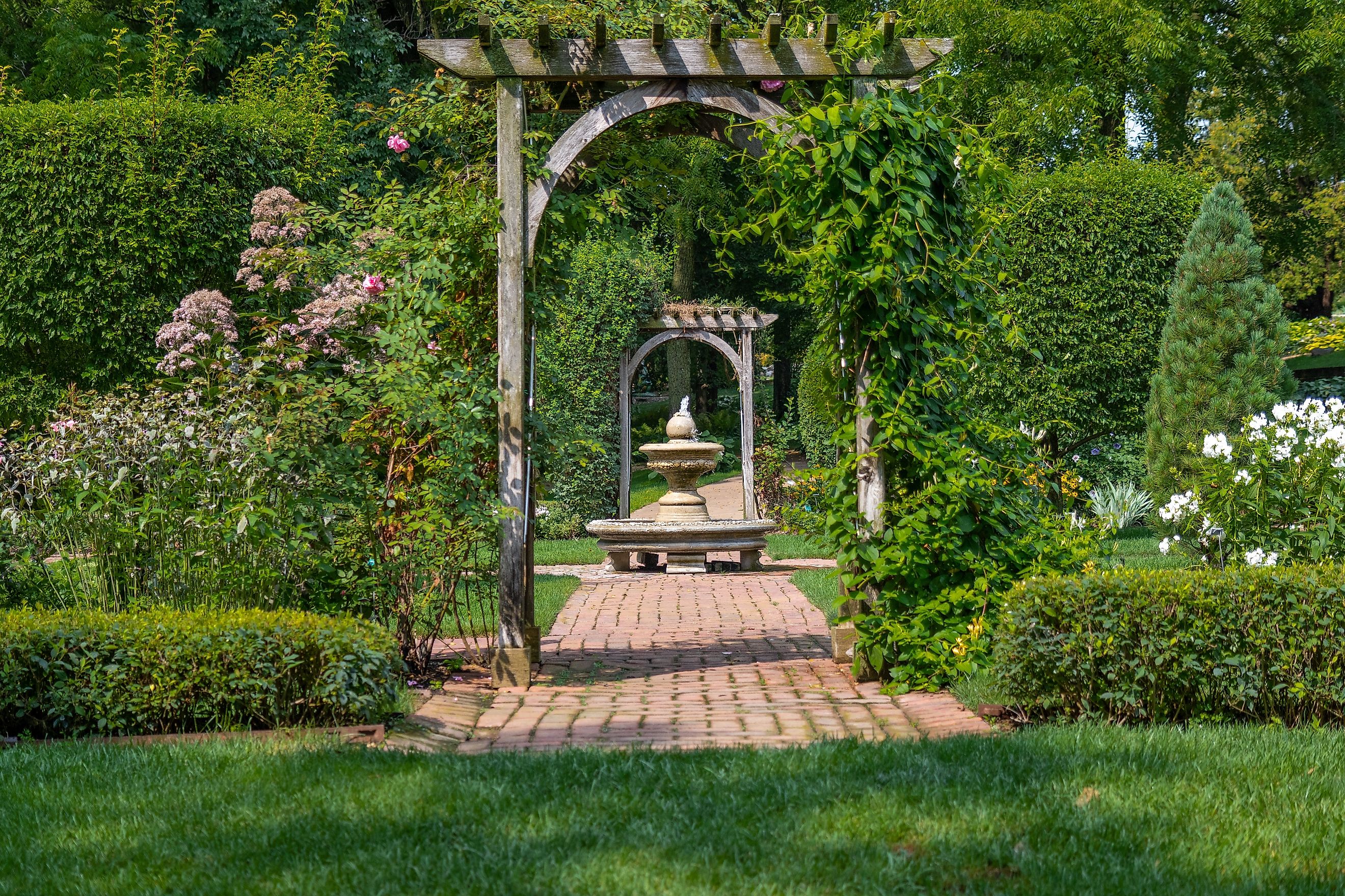 A view from the English Garden at Dubuque Arboretum and Botanical Gardens, Iowa, United States