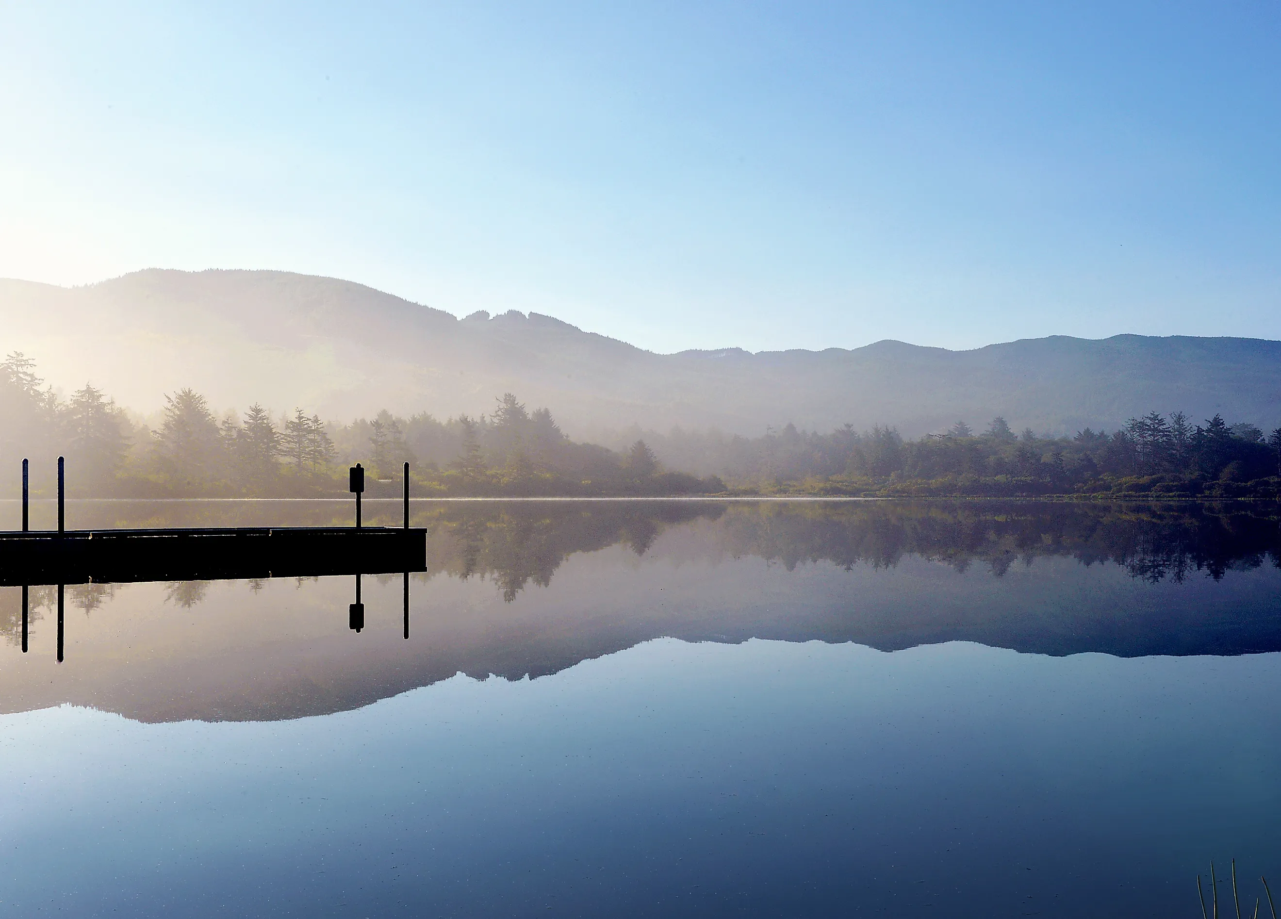 Sunrise on Lake Lytle, Rockaway Beach, Oregon.