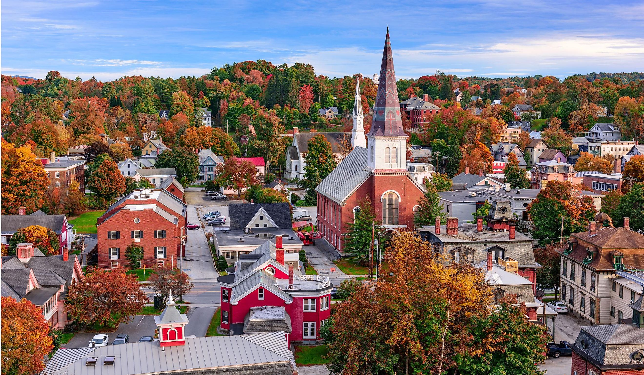 Montpelier, Vermont, USA town skyline.