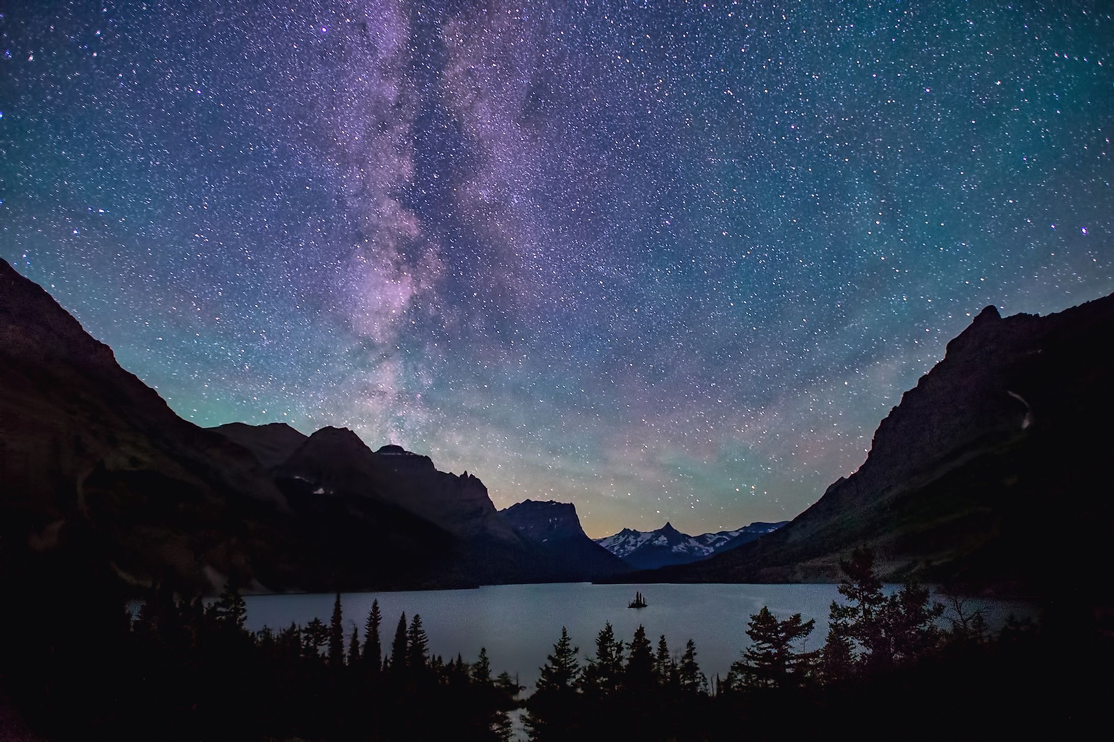 Night sky in Glacier National Park.