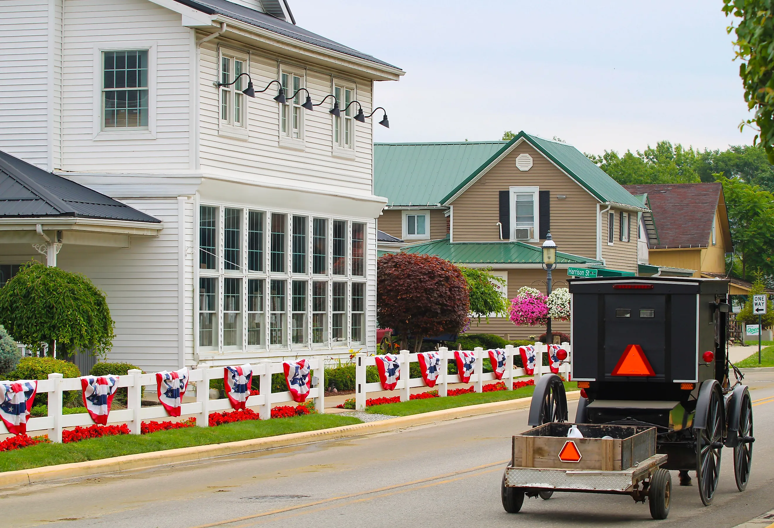 Street in Shipshewana, Indiana.