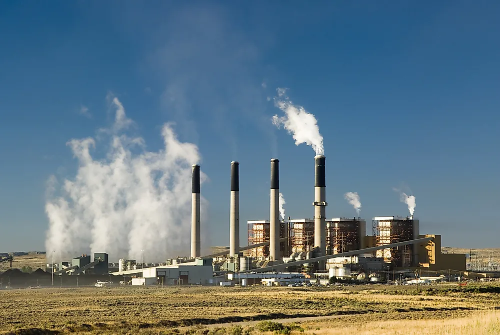 A coal fired electric power plant in Wyoming, USA.