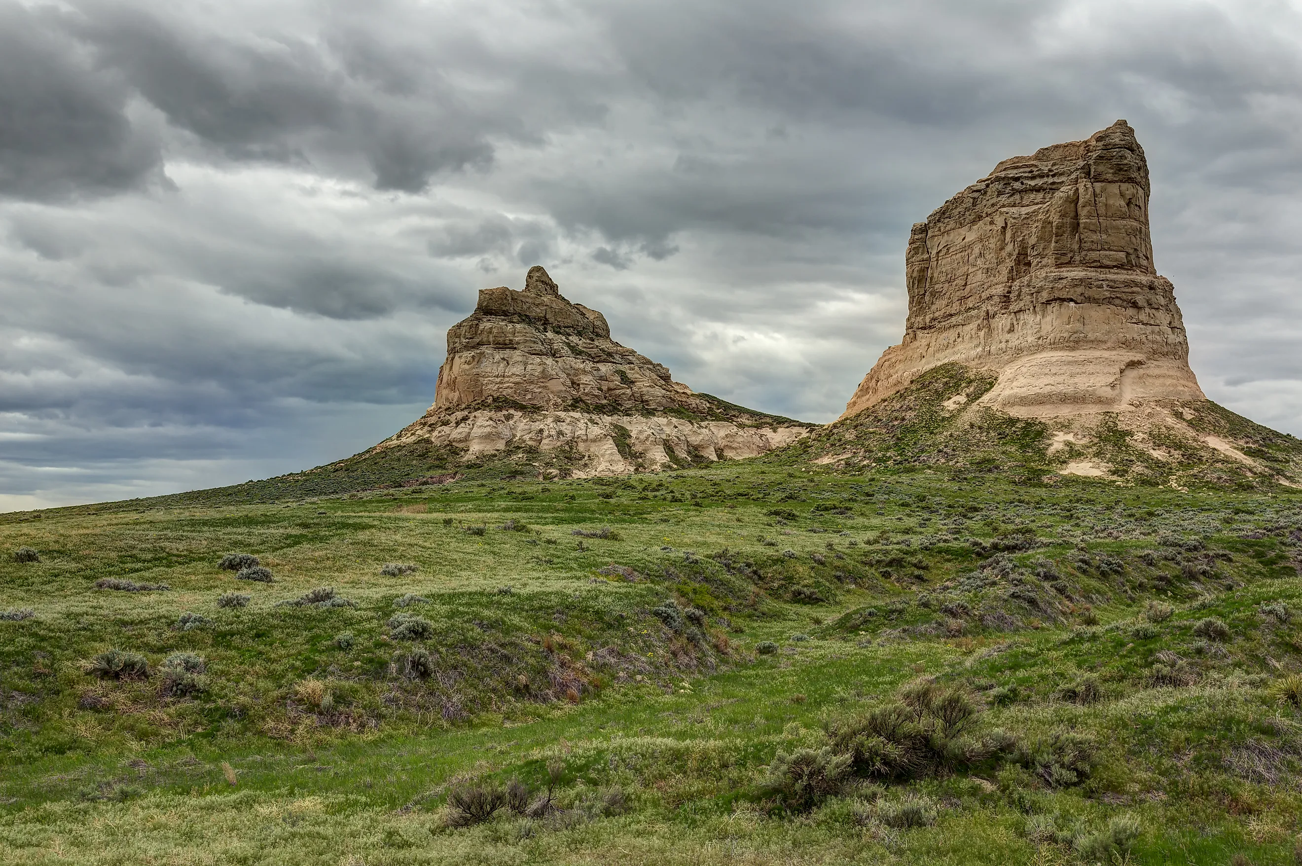 Courthouse and Jail Rocks near Bridgeport, Nebraska.