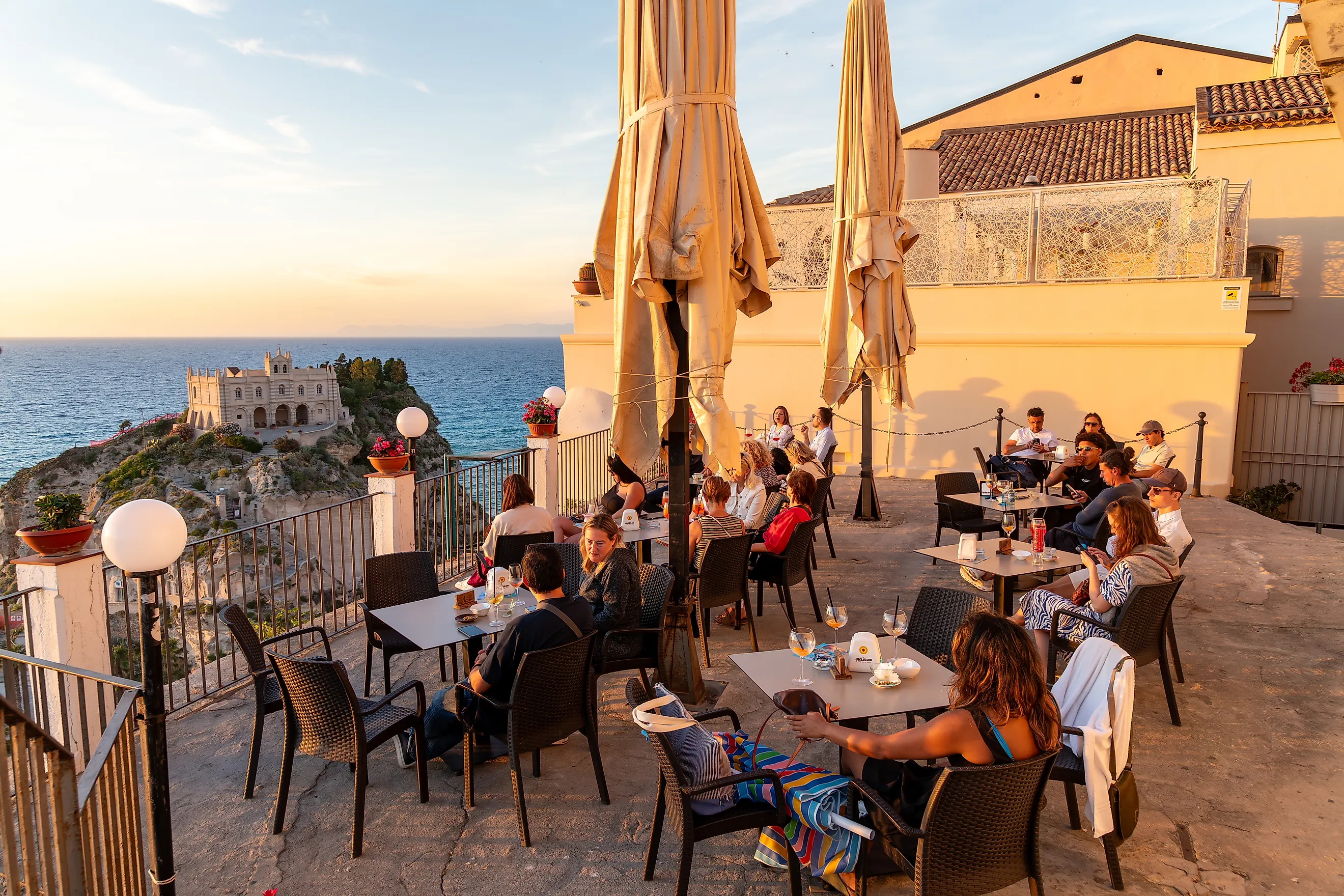 Outdoor terrace in Tropea, Calabria