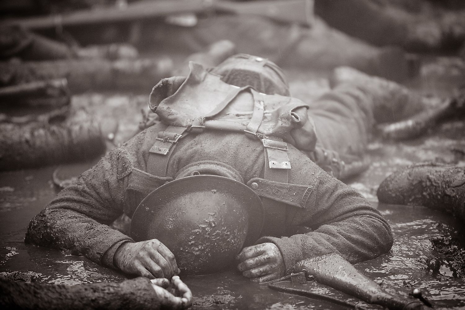 Dead soldier on the Western Front. Image credit: Hedley Lamarr/Shutterstock.com