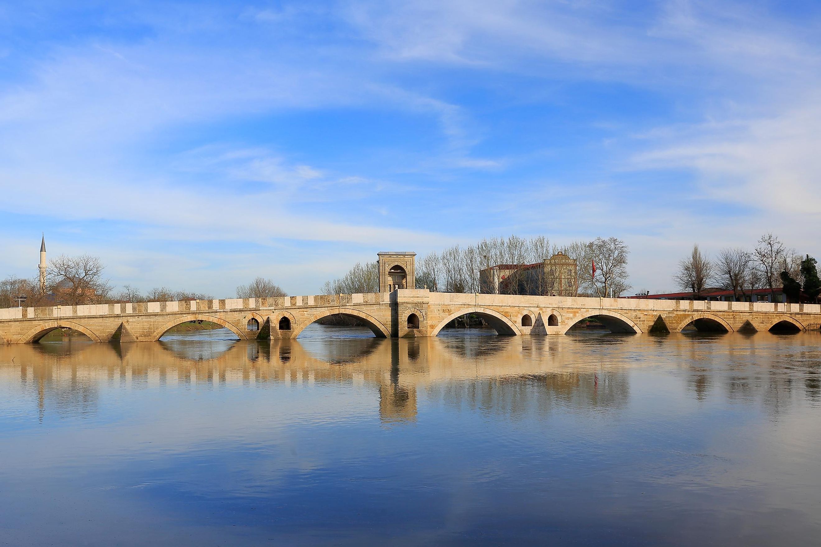 The Evros River at the Greece-Turkey border.