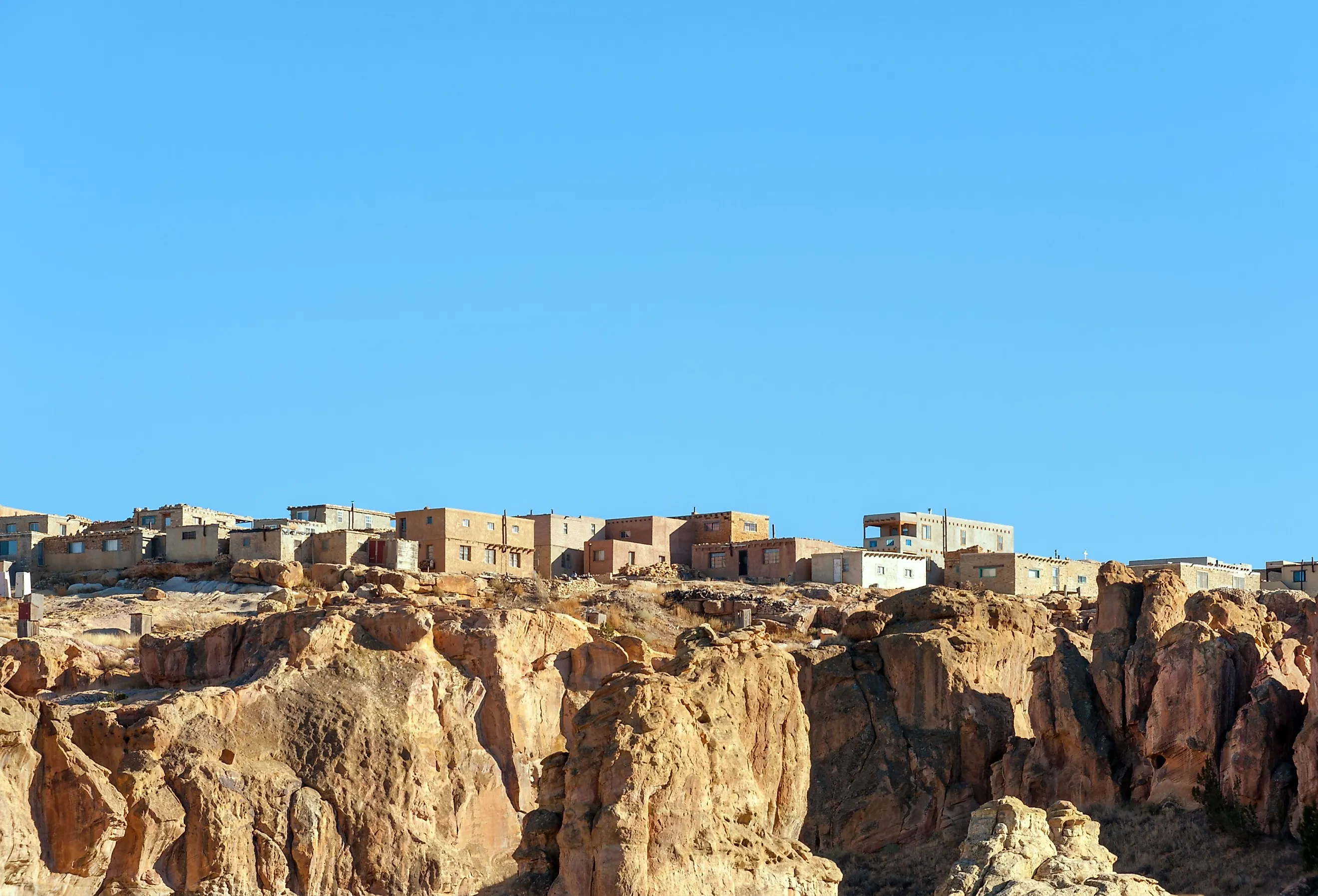 Acoma Pueblo (Sky City), Native American reservation atop mesa near Albuquerque, New Mexico.