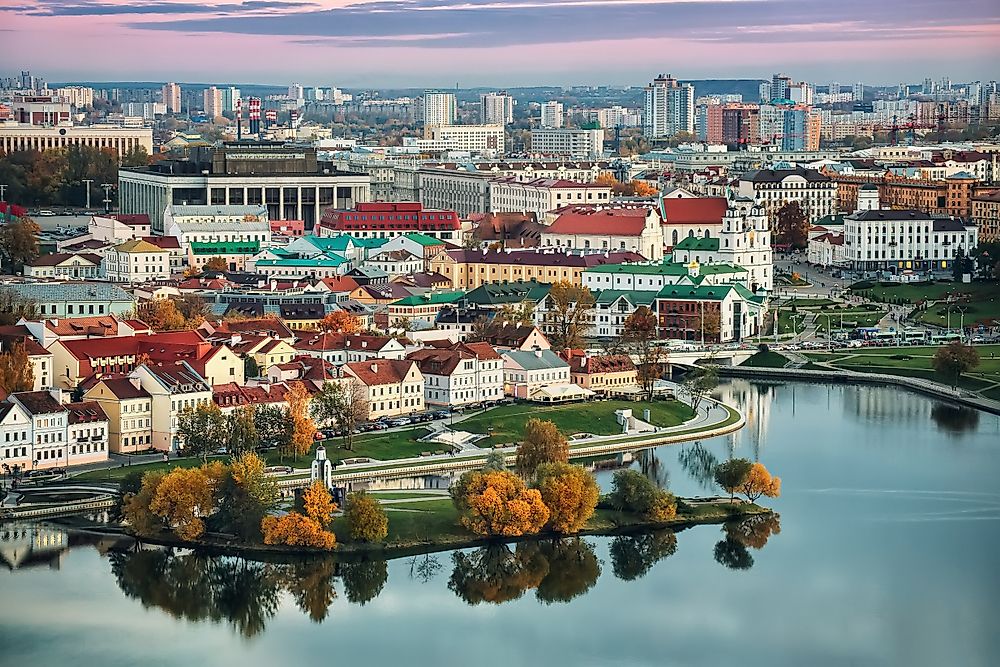 A view of Minsk, the capital city of Belarus.
