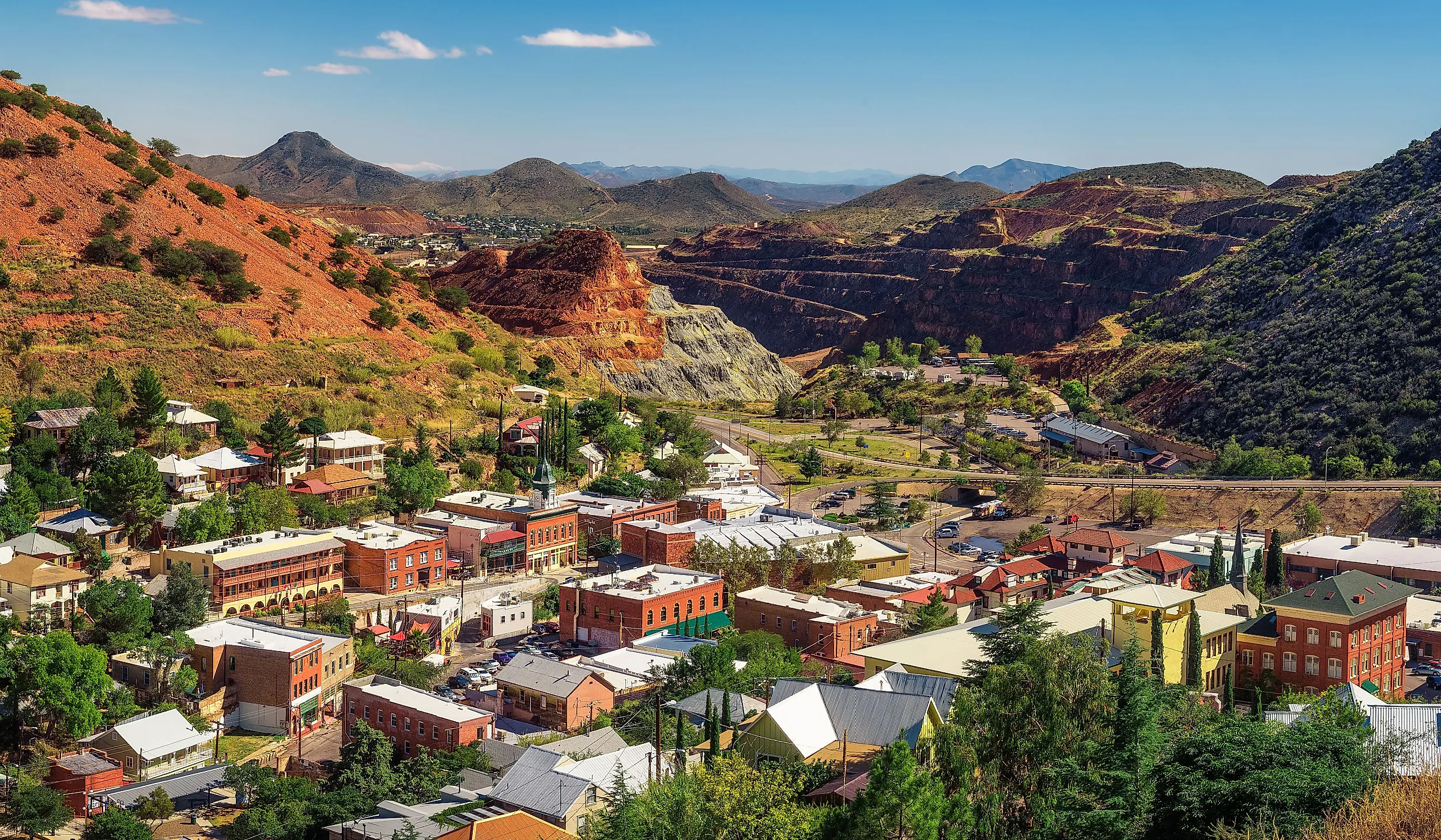 Panorama of Bisbee with surrounding Mule Mountains in Arizona. Image credit Nick Fox via Shutterstock