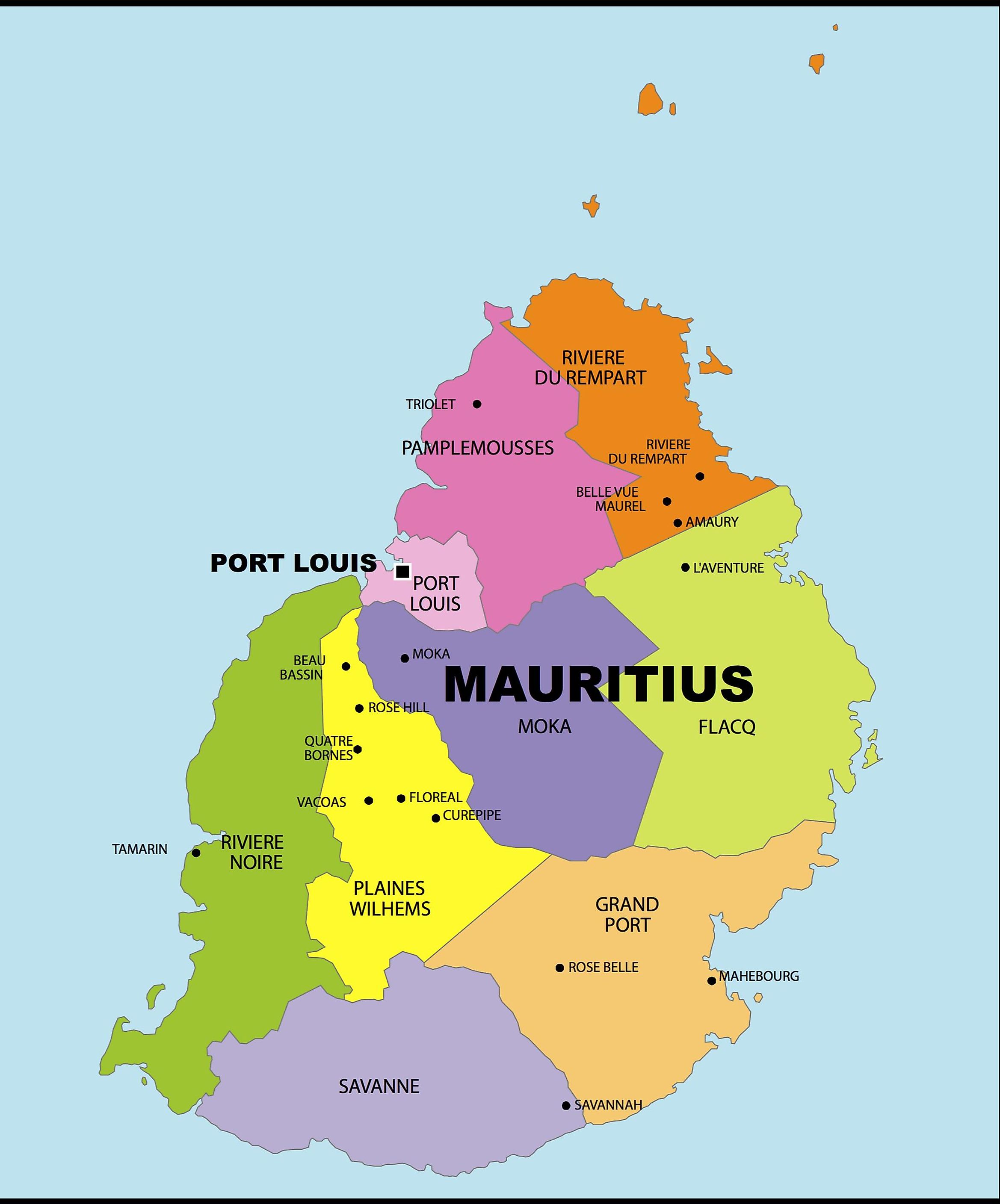 Mauritius Map