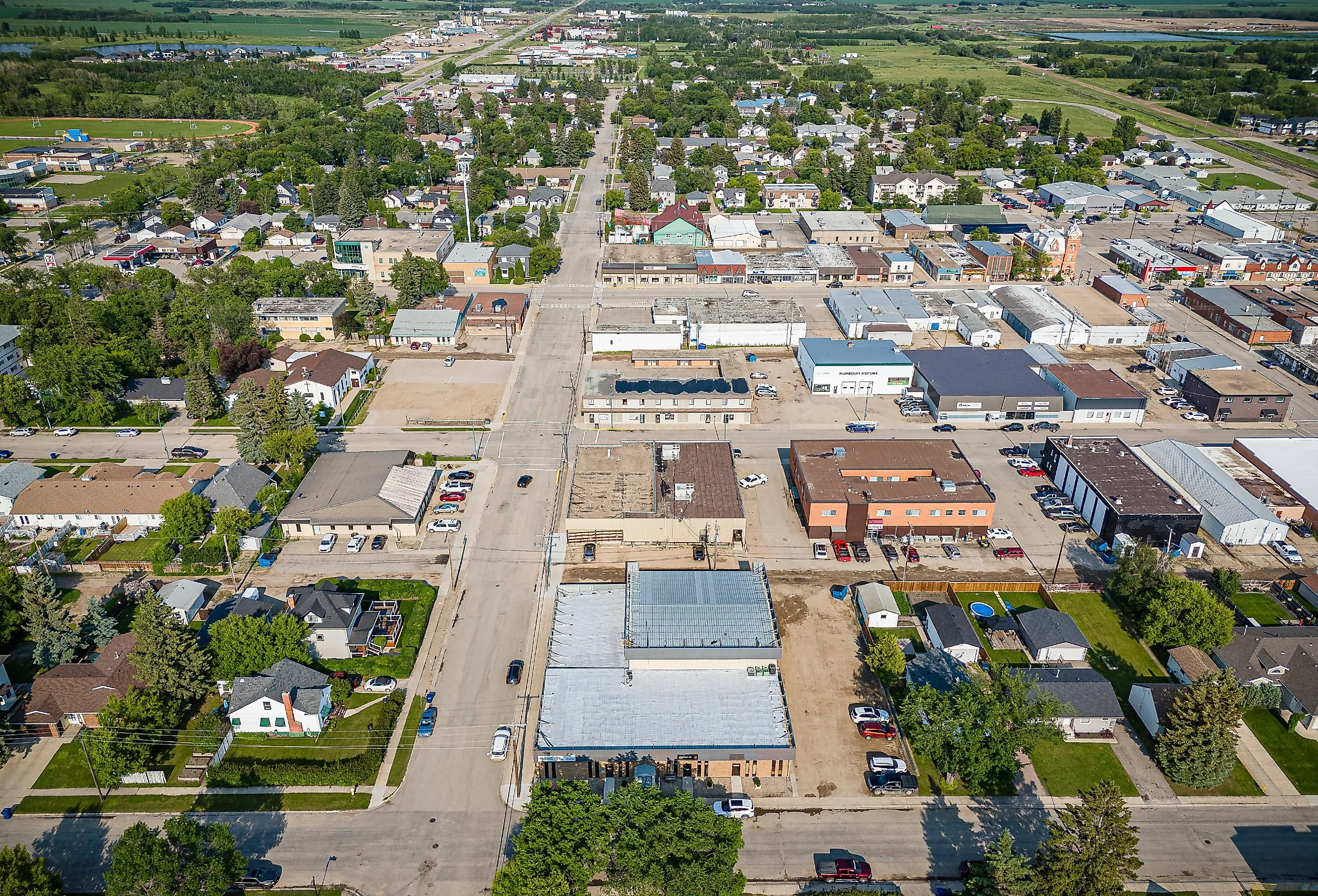 Overlooking downtown Humboldt, Saskatchewan.