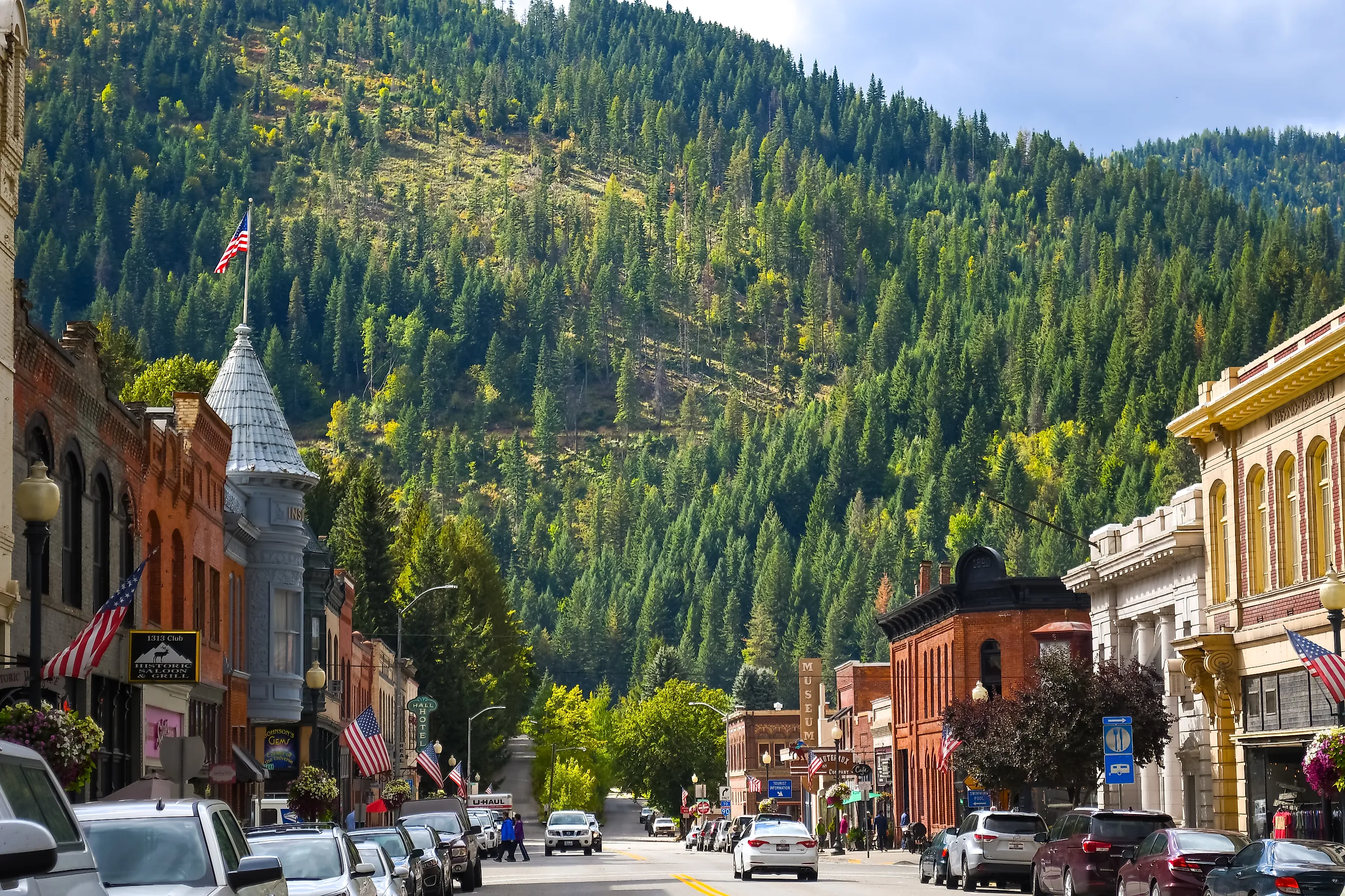 Main Street in Wallace, Idaho.
