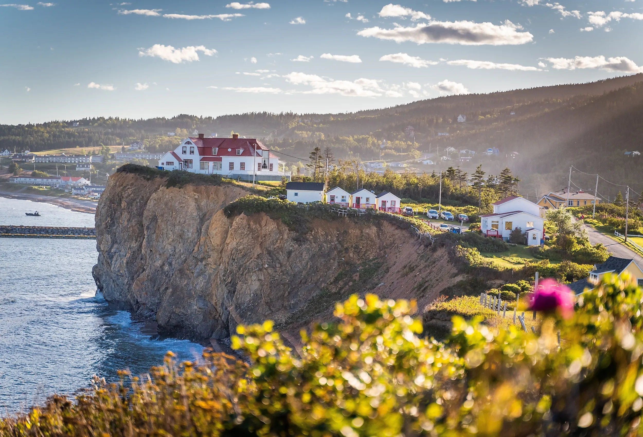 View of beautiful Tadoussac, Quebec.
