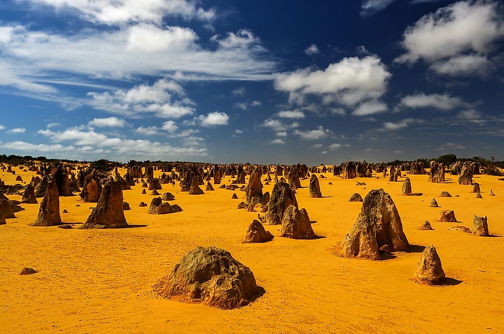 The Pinnacles is known for the stunning limestone formations that dot the desert.