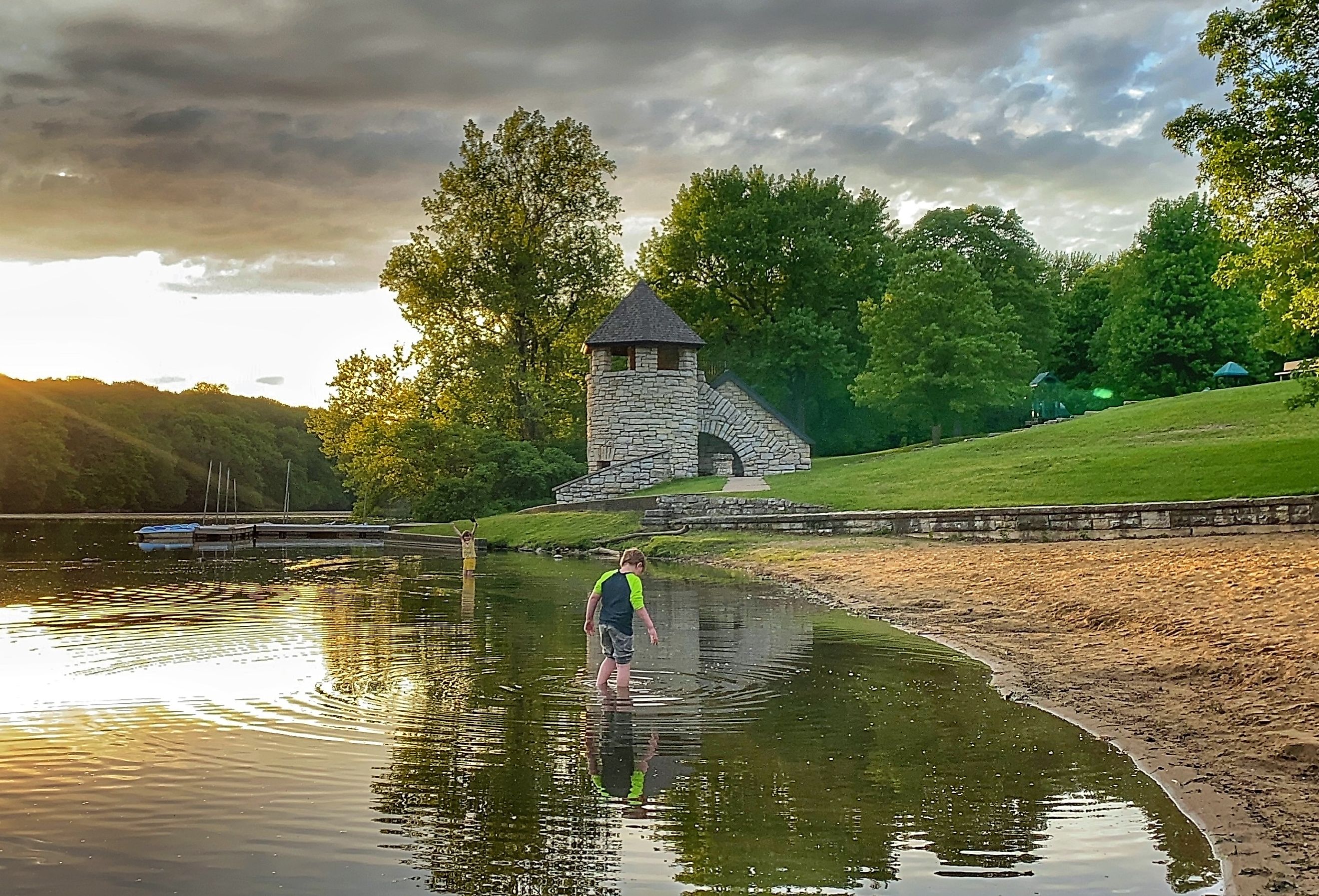 Sunset at Backbone State Park, Iowa. Image credit Ginger Rosemary via Shutterstock