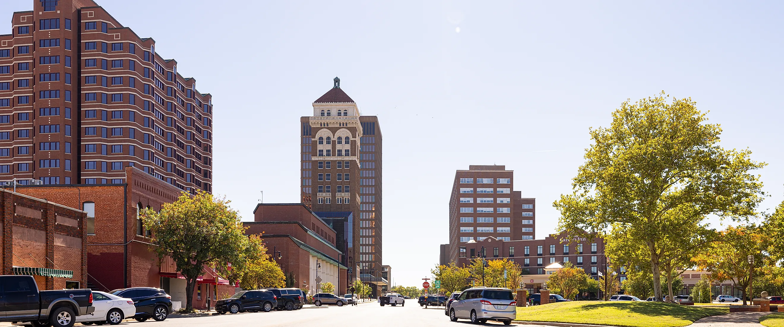 Buildings on Keeler Avenue in the town of Bartlesville, Oklahoma. Editorial credit: Roberto Galan / Shutterstock.com 