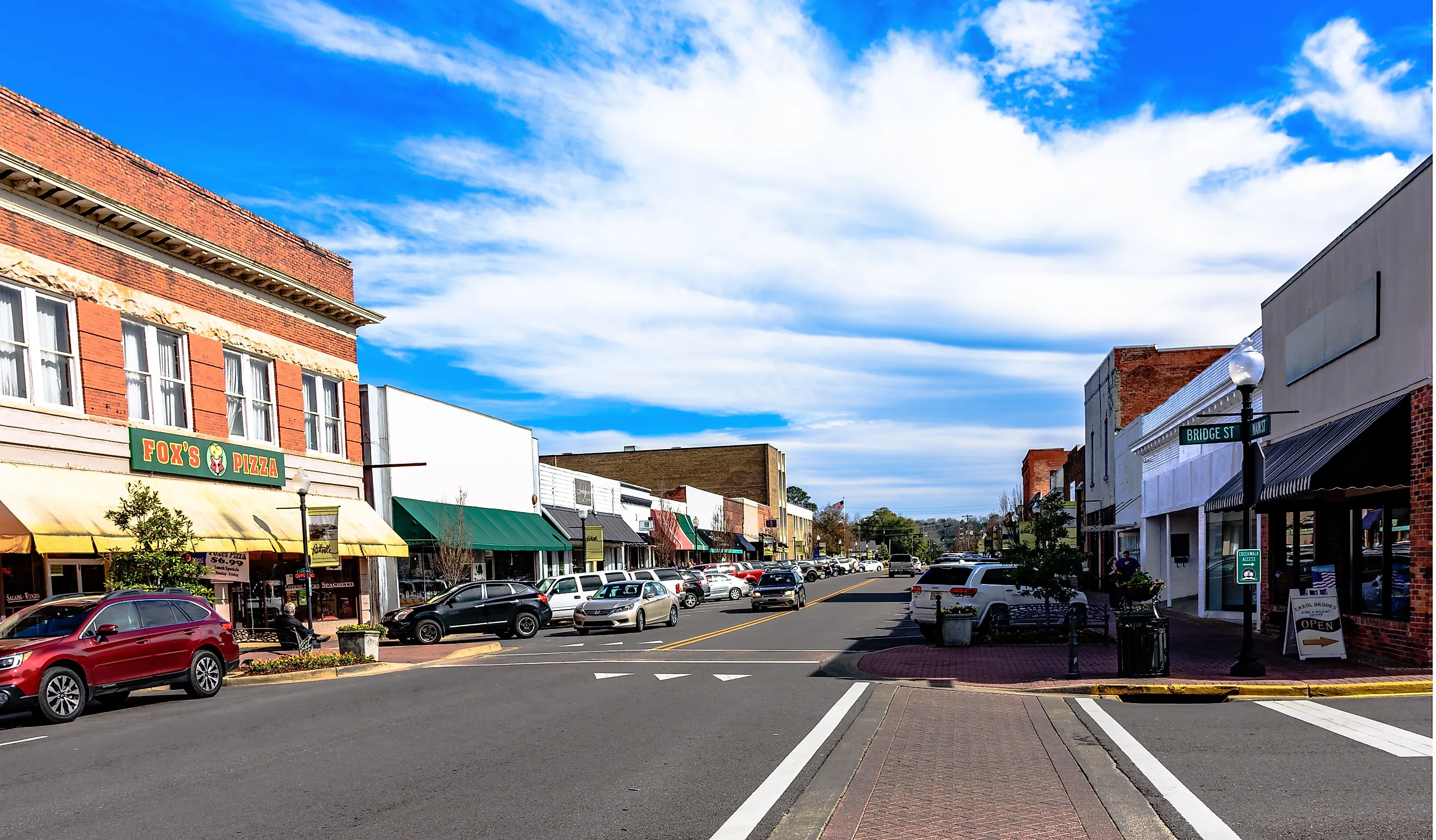 Main Street in the historic downtown of Prattville. Image credit JNix via Shutterstock