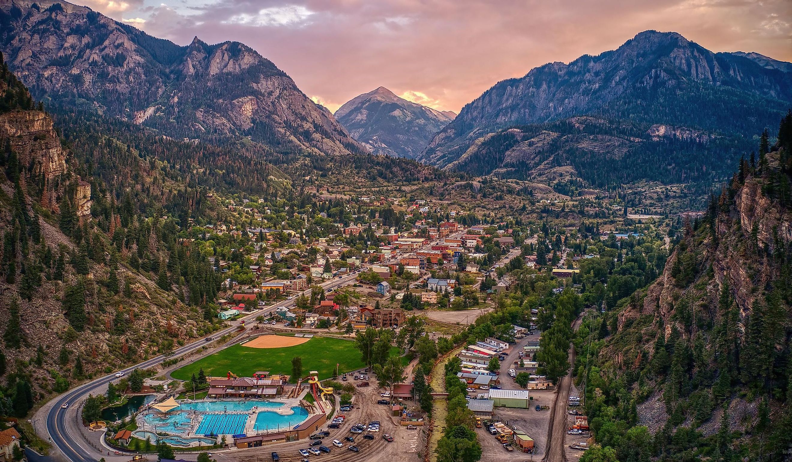 Ouray is a Tourist Mountain Town with a Hot Springs Aquatic Center.