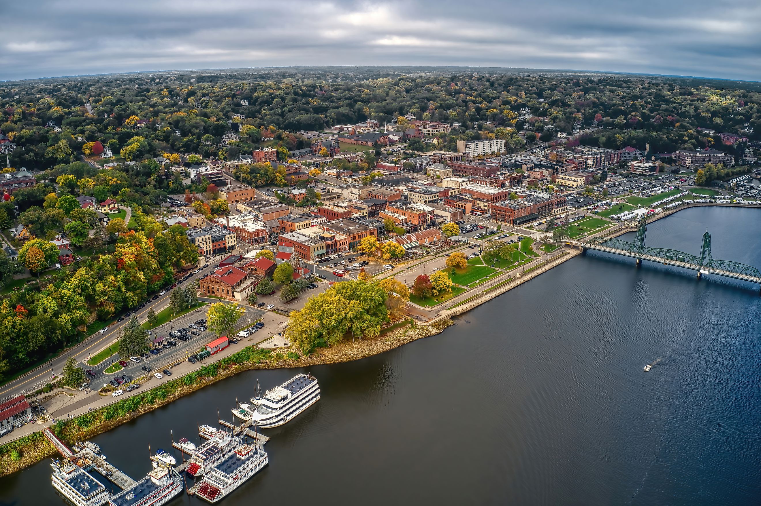 The town of Stillwater on the banks of the St. Croix River.
