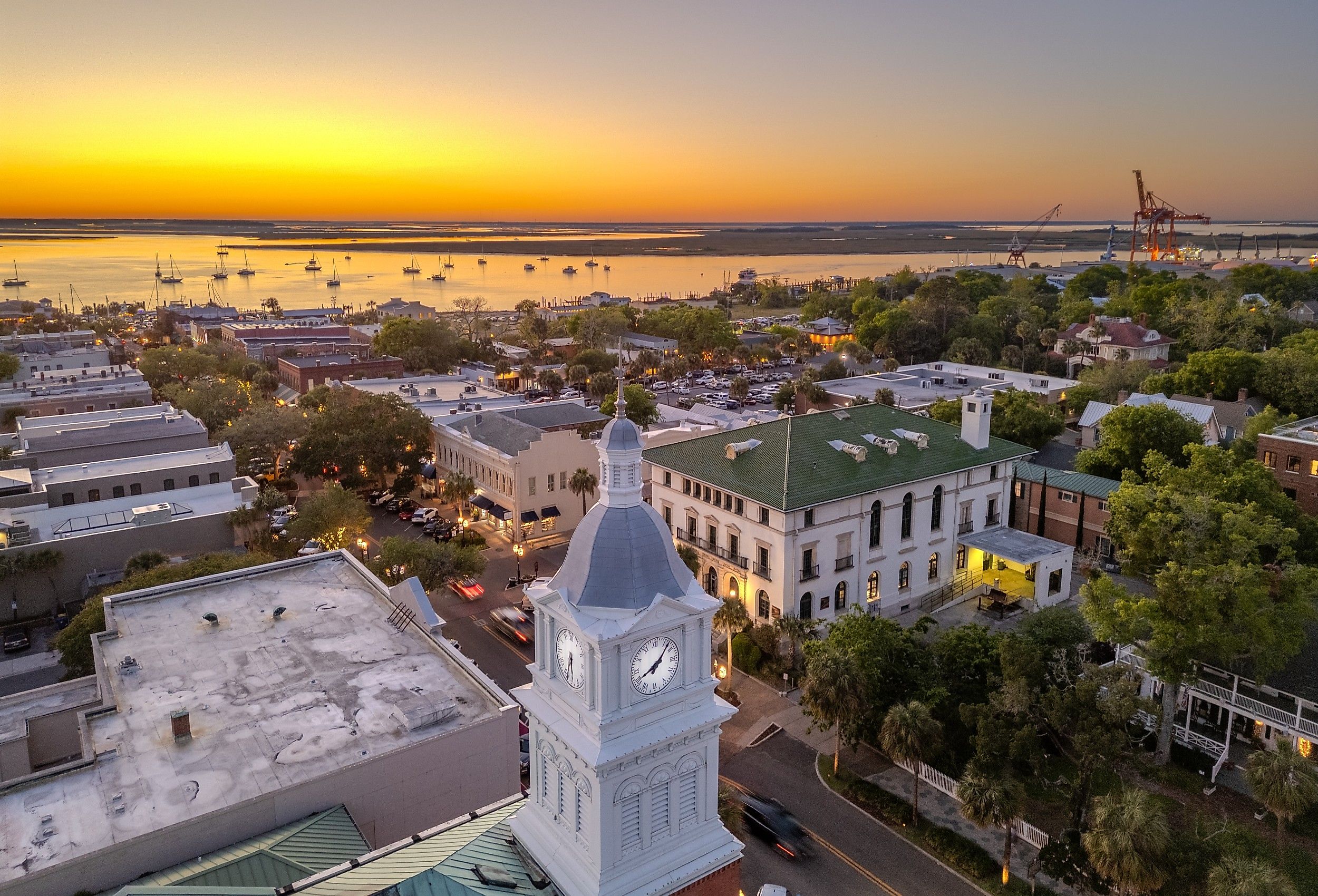 Overlooking downtown Fernandina Beach, Florida.