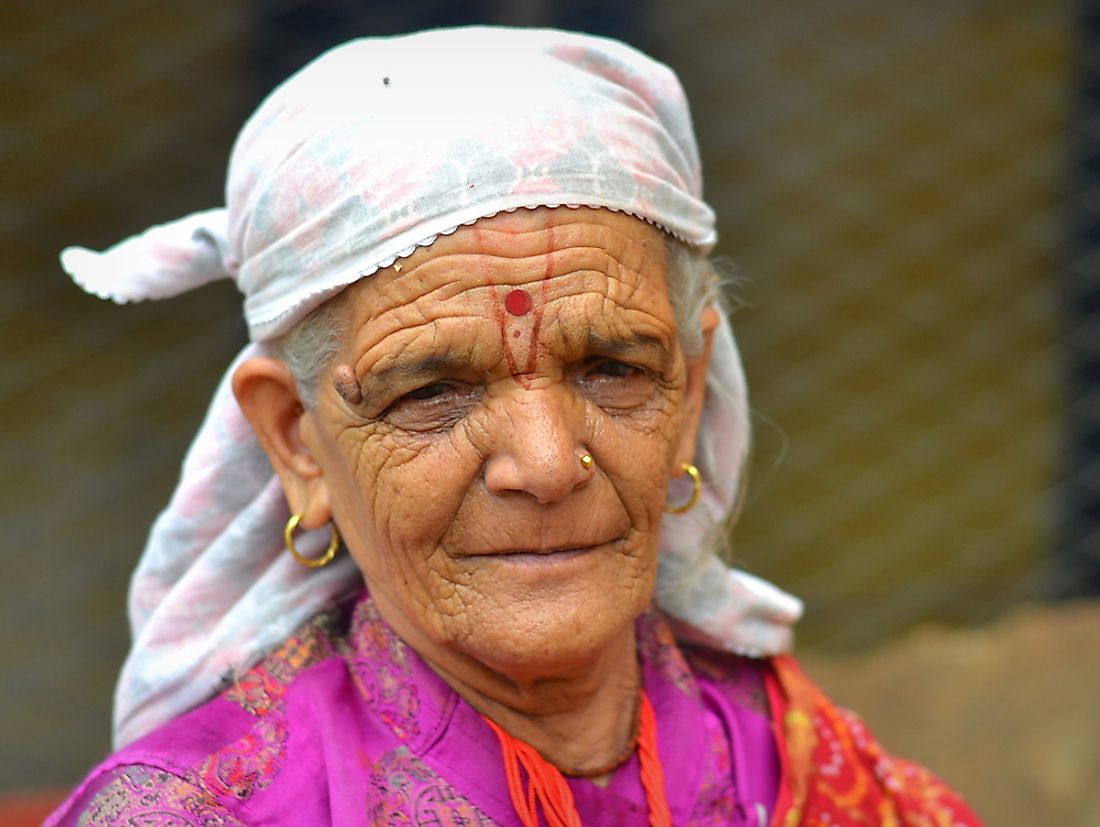 Old Nepali Brahmin woman