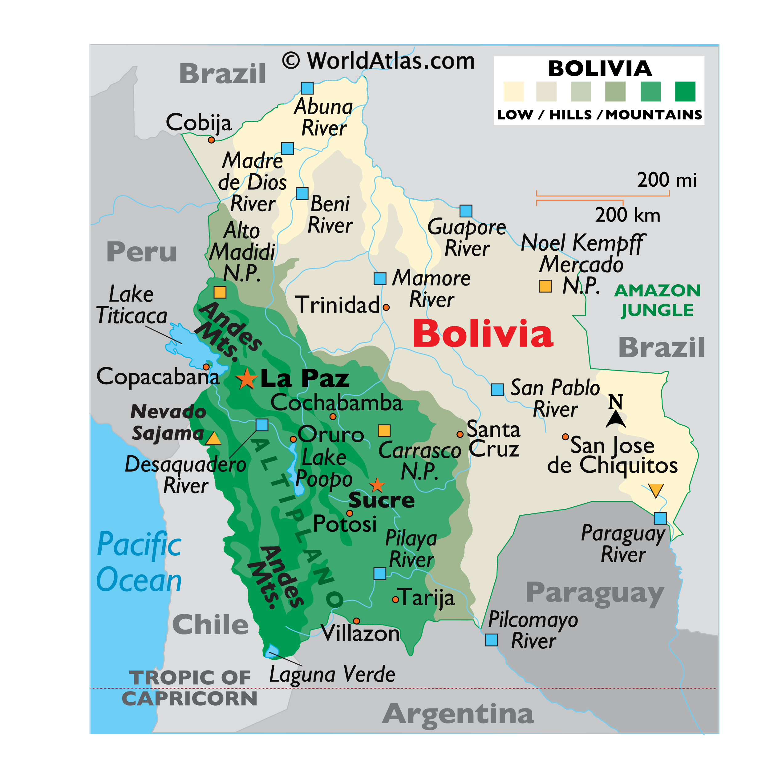 Sucre, Bolivia, Map, Population, & Elevation