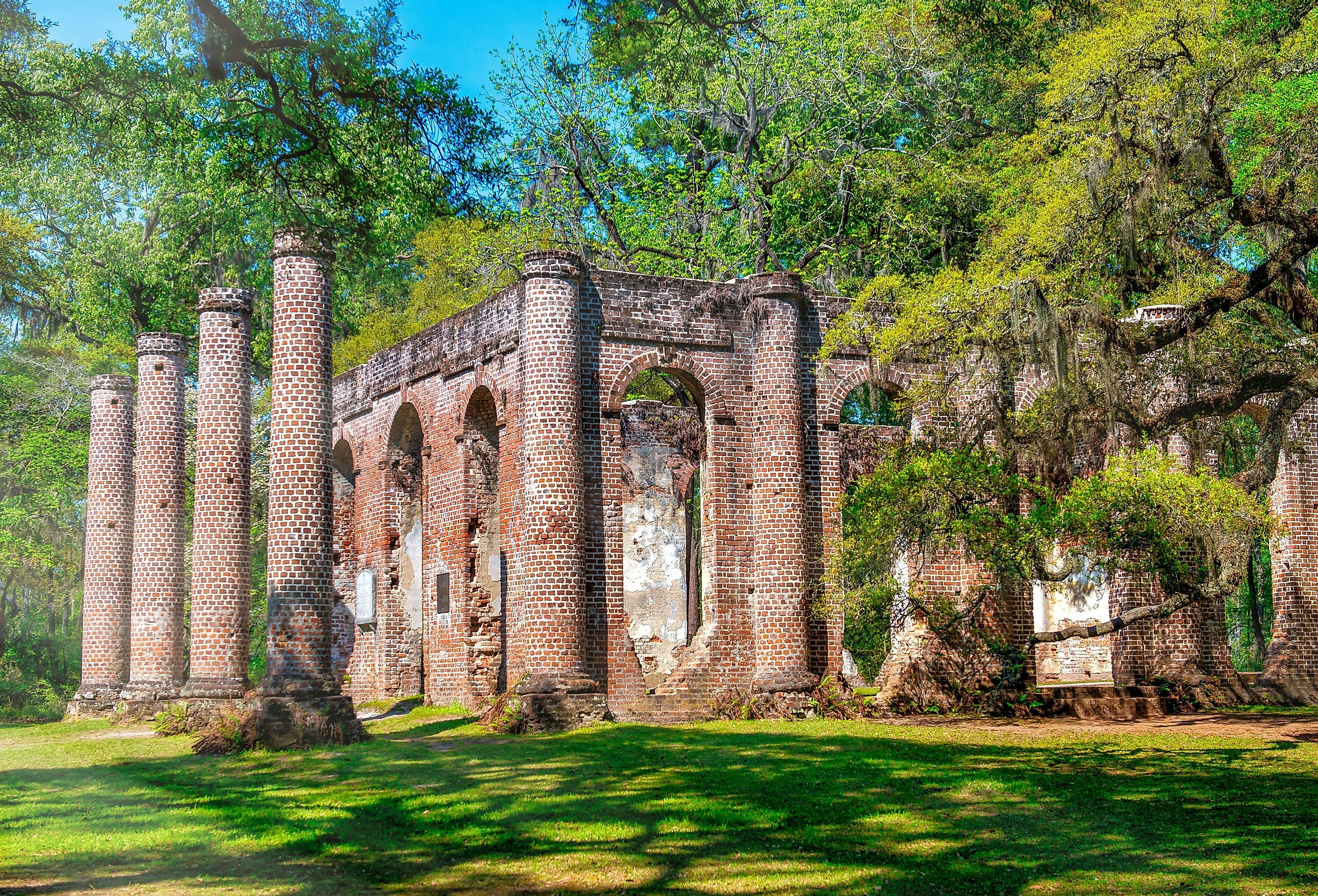 Ruins of Old Sheldon Church in South Carolina.