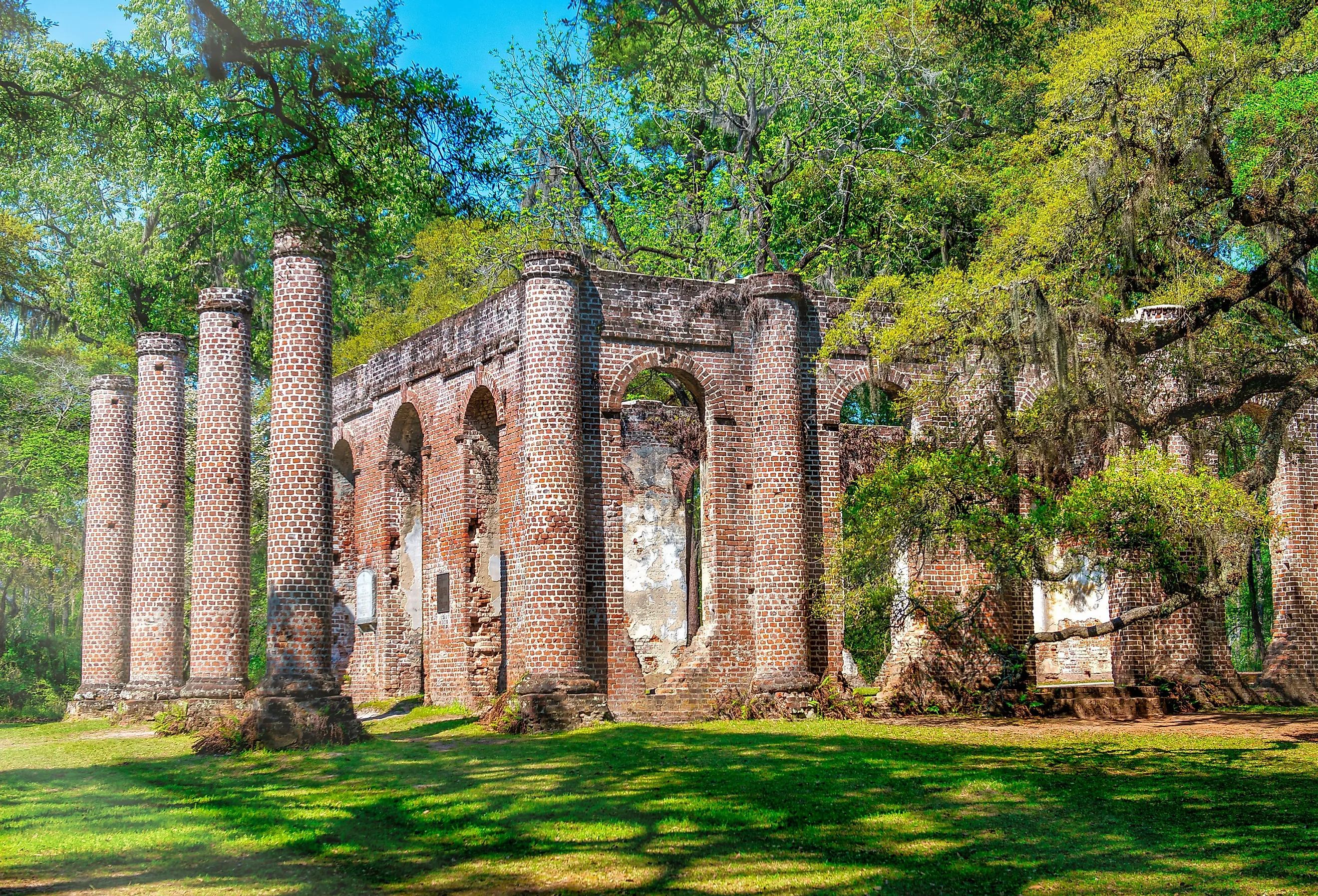 Ruins of Old Sheldon Church in South Carolina.