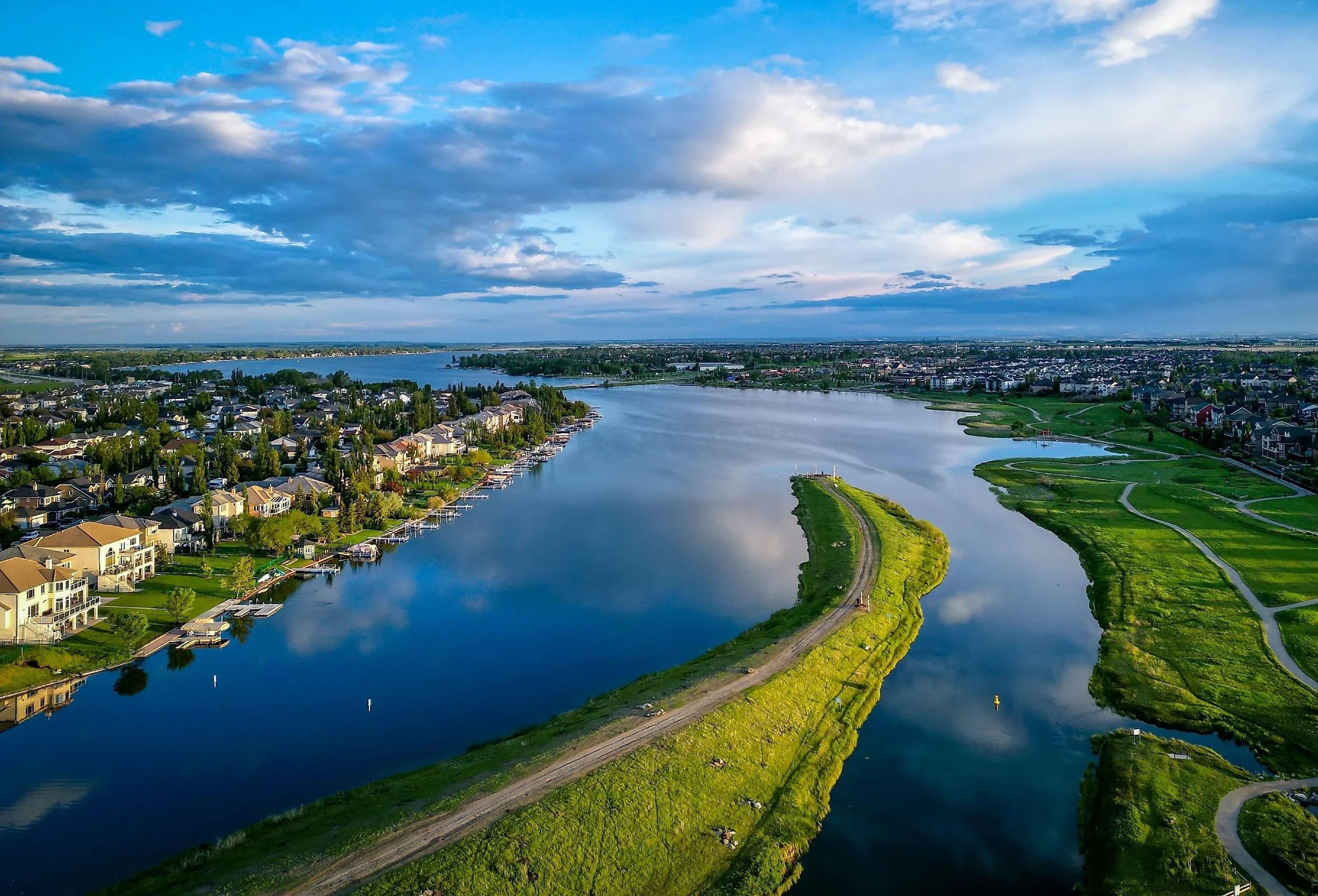 Overlooking Chestermere Lake in Alberta.