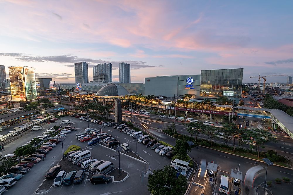 The SM City North EDSA, in Quezon City, Philippines, is one of the largest malls in the world. Editorial credit: r.nagy / Shutterstock.com.