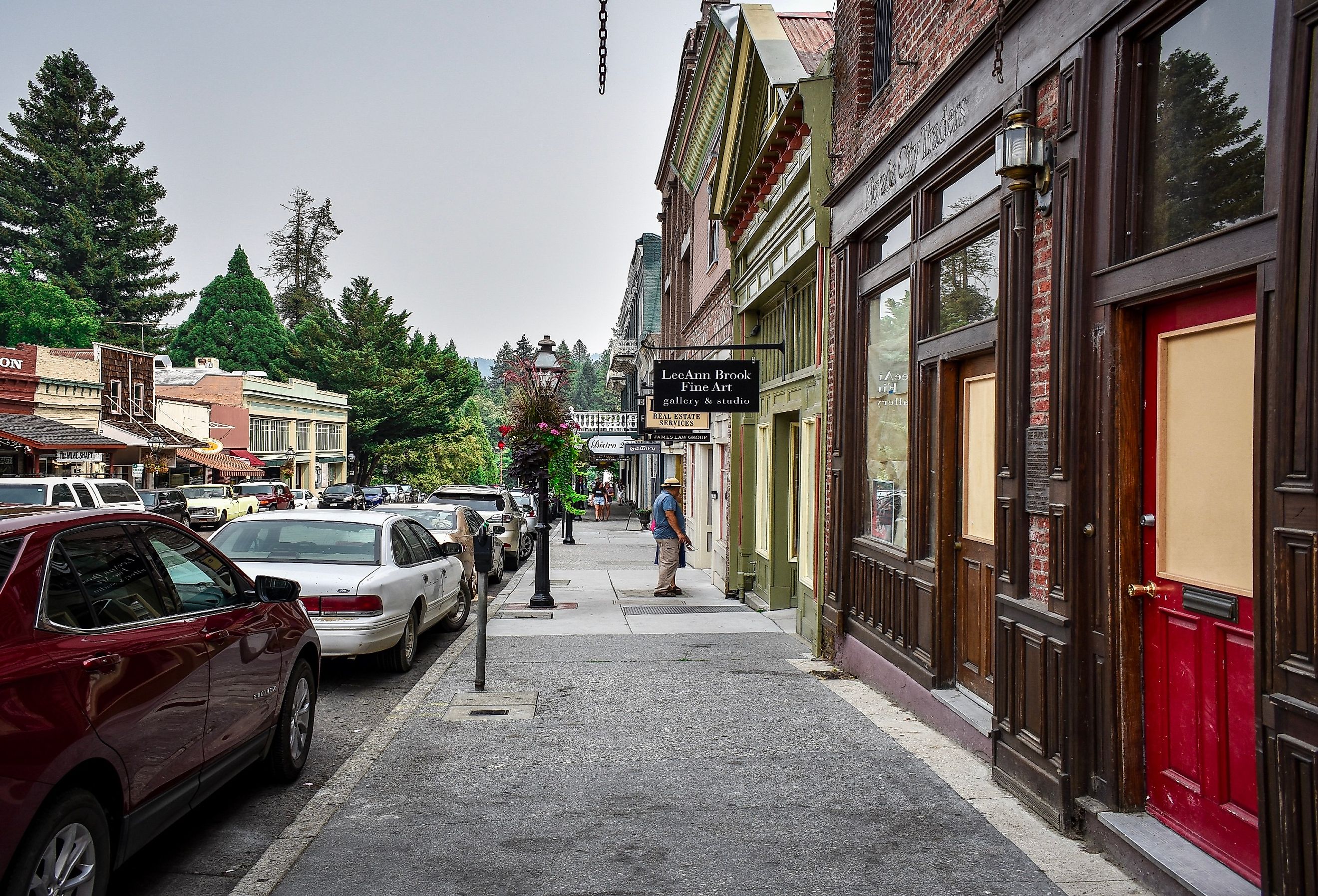 People spending time outside, walking this historic old town, Nevada city, California. Image credit Devin Powers via Shutterstock