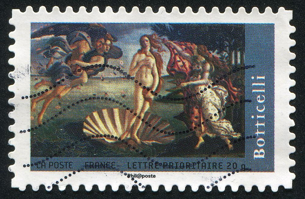 Editorial credit: rook76 / Shutterstock.com. A stamp commemorating "The Birth of Venus". Circa 2008, France.