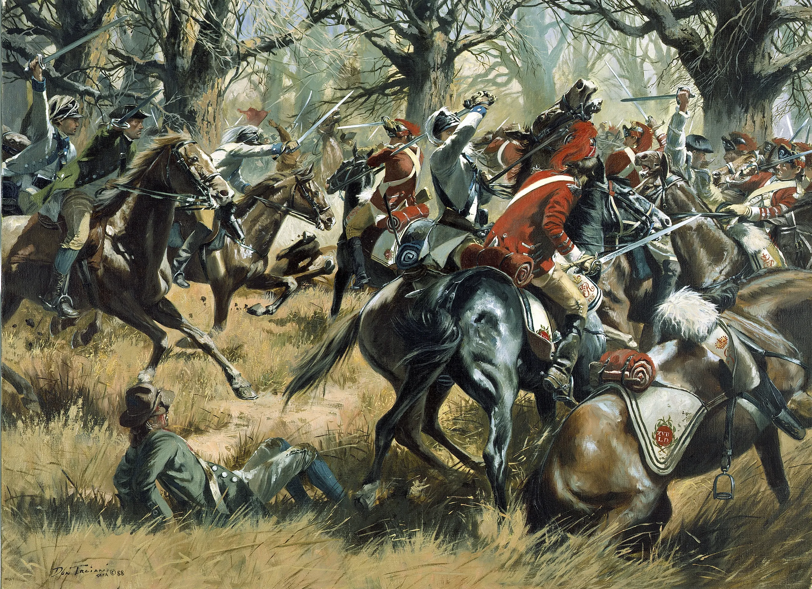 The Battle of Cowpens. Illustration by Don Troiani.