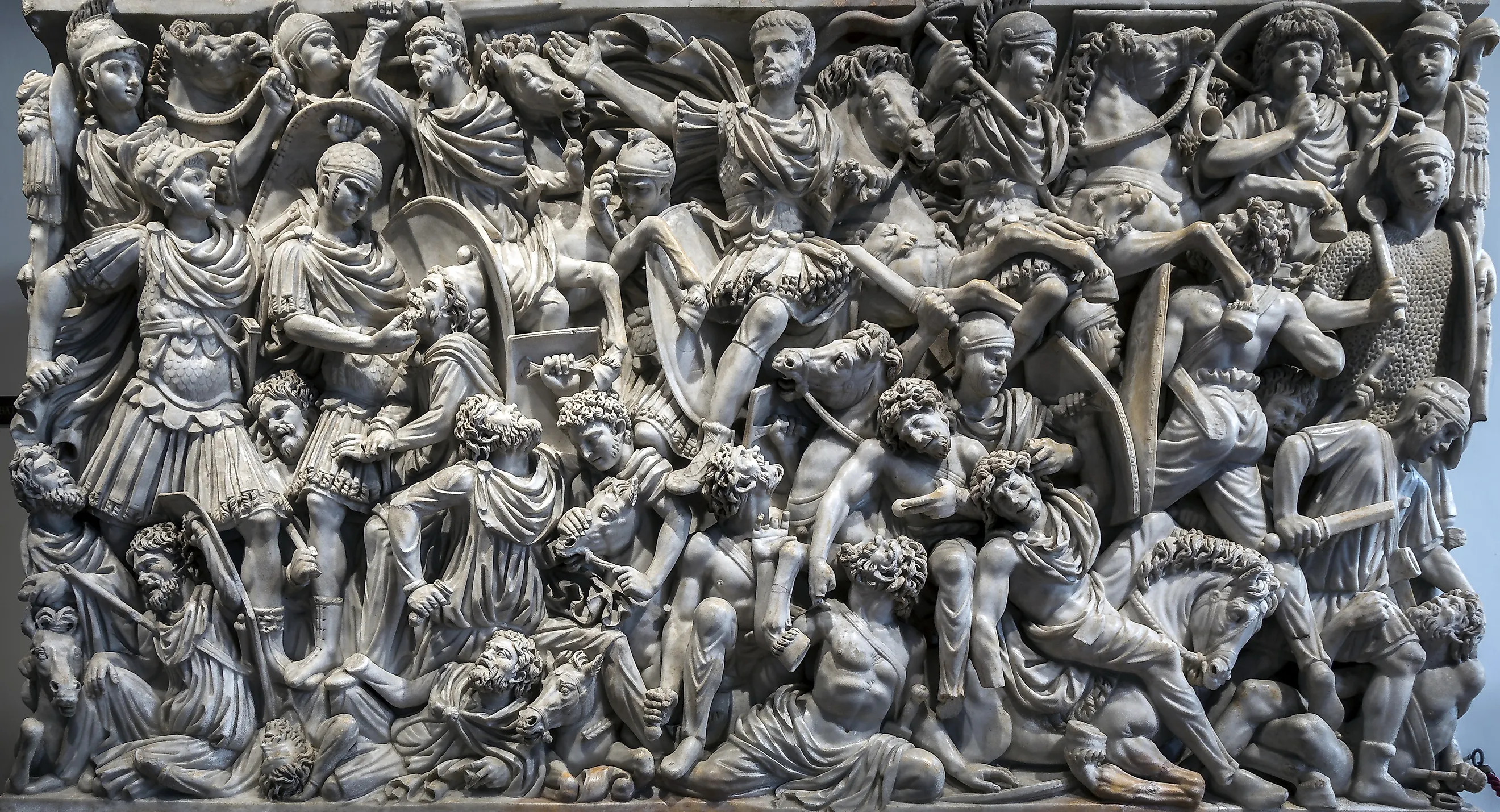  Ancient Roman Ludovisi Battle sarcophagus. Image credit: Vladimir Korostyshevskiy / Shutterstock.com.