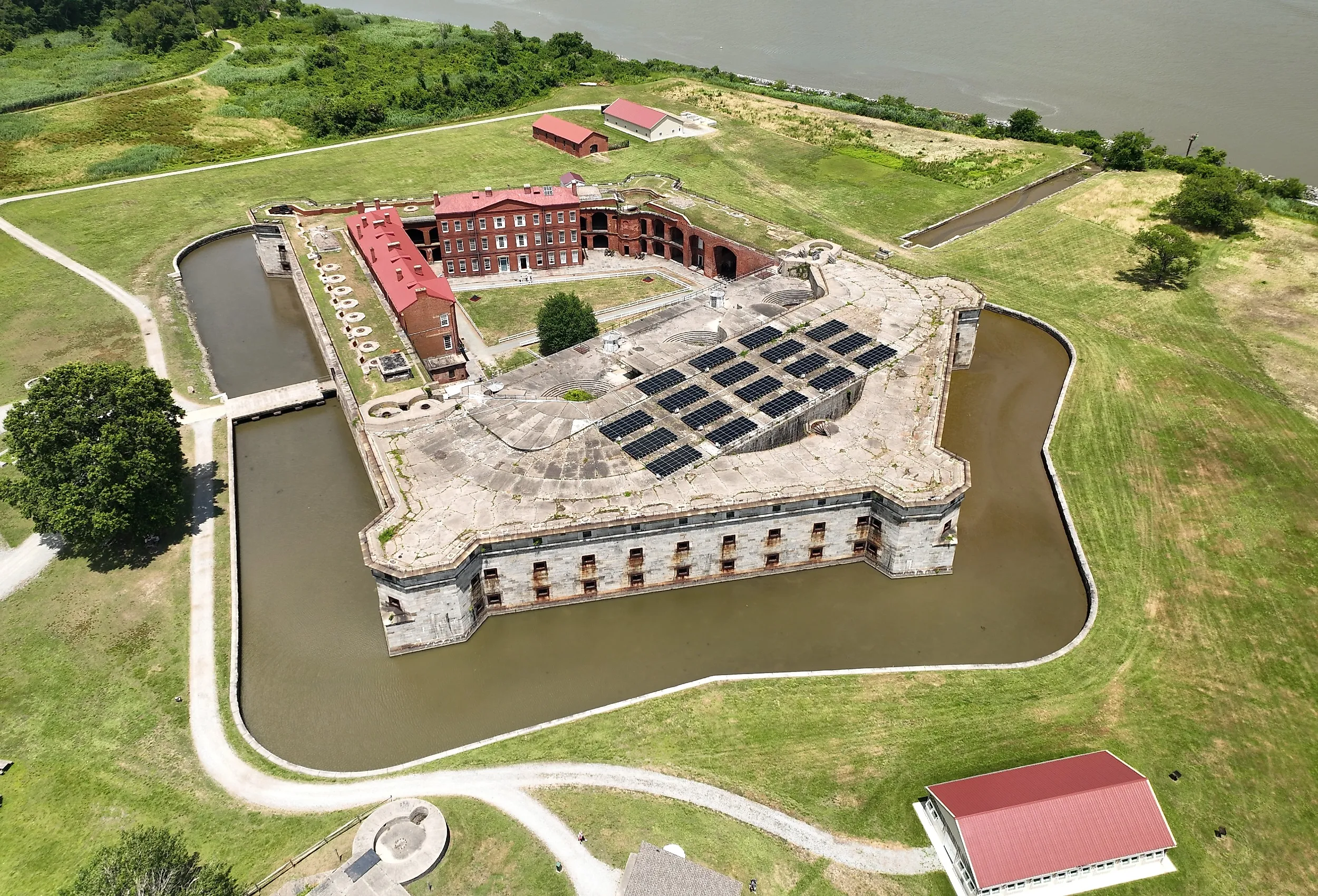 Overlooking Historical Fort Delaware State Park, Pea Patch Island.