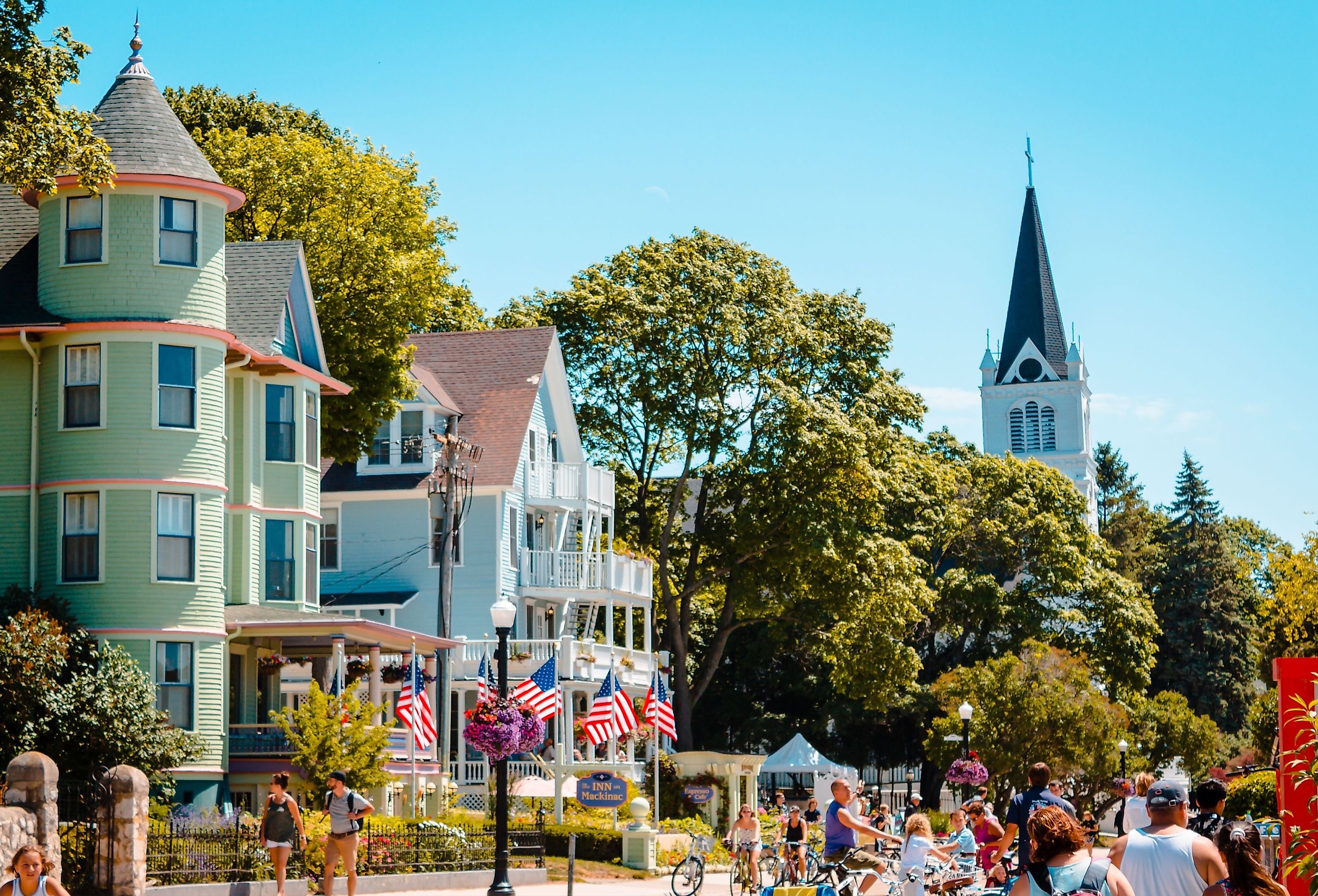 St. Anne's Church Mackinac Island, Michigan. Image credit Michael Deemer via Shutterstock