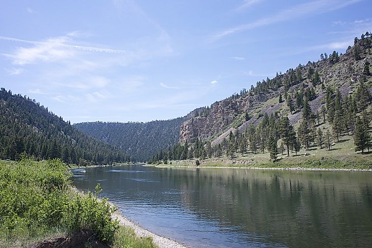 The Missouri River near its source in the mountains of western Montana.