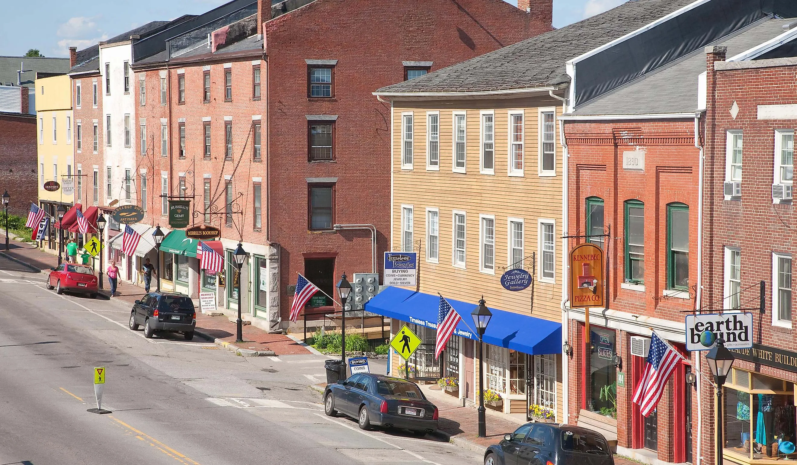 Storefront in Water Street in Hallowell, Maine. Editorial Credit: Joseph Sohm via Shutterstock.com